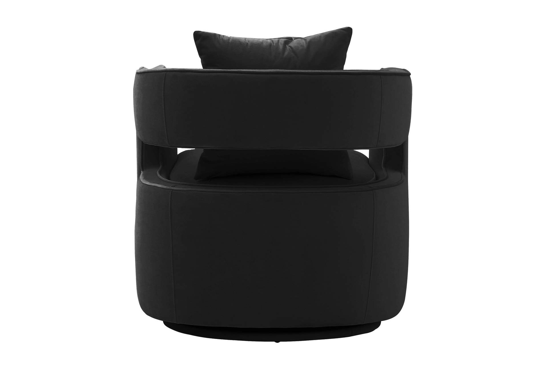 Kennedy Black Velvet Swivel Chair image 5