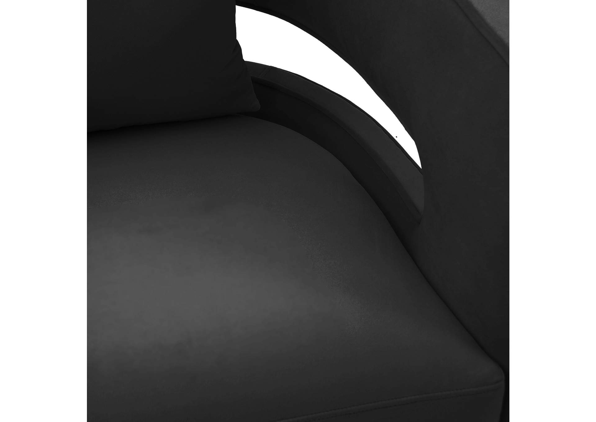 Kennedy Black Velvet Swivel Chair image 6