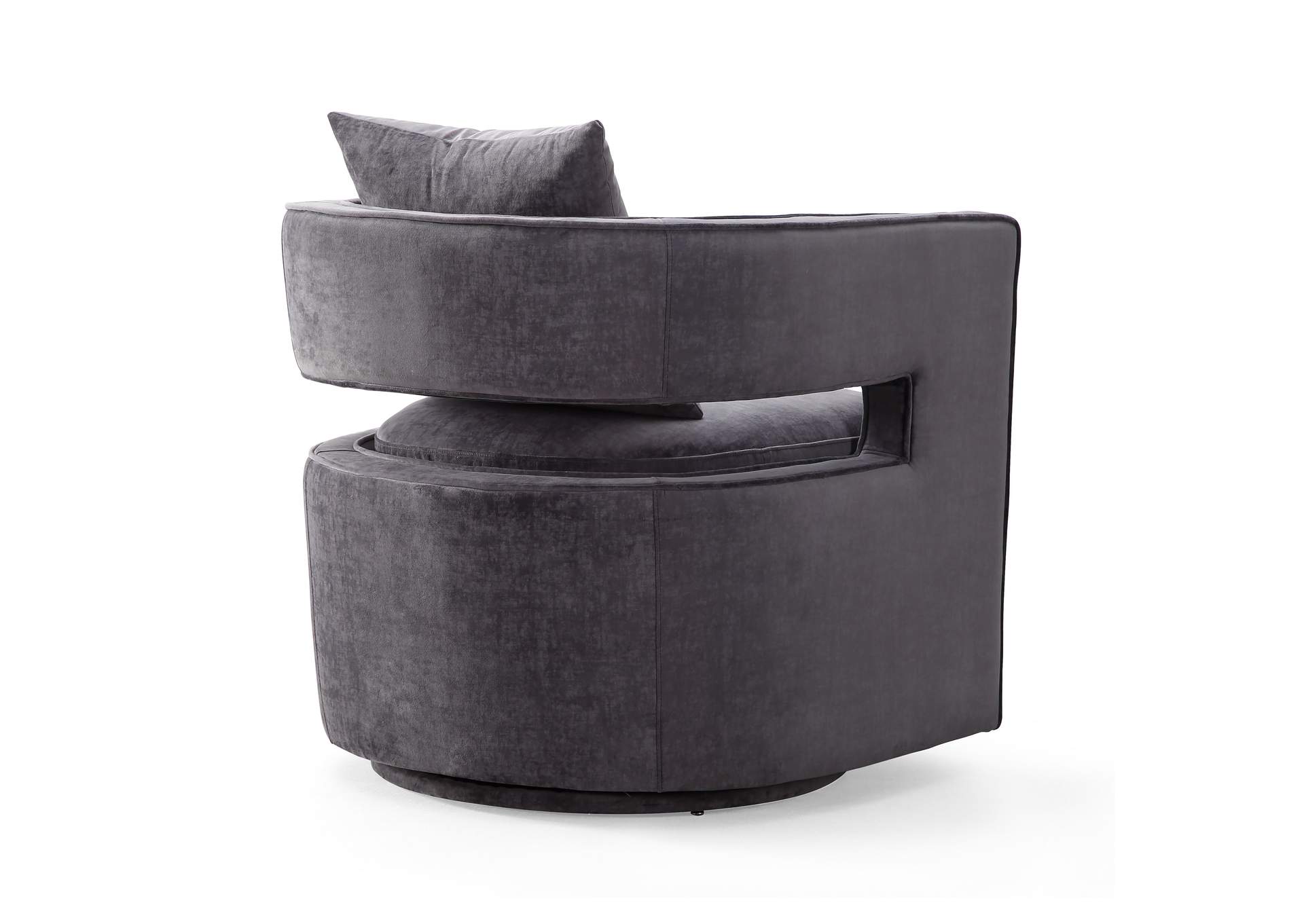 Kennedy Grey Textured Velvet Swivel Chair image 5