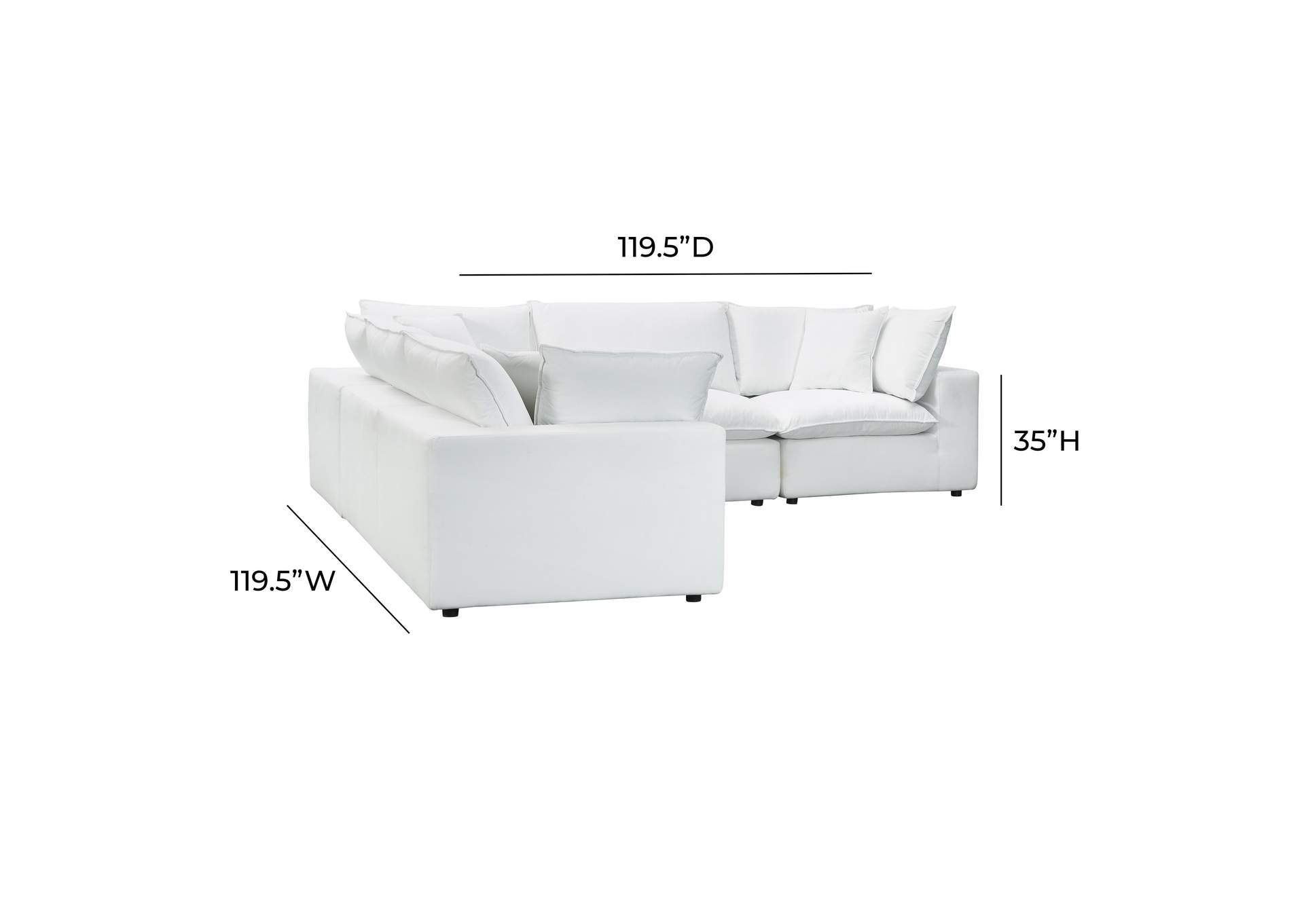 Cali Pearl Performance Fabric Modular L - Sectional image 7