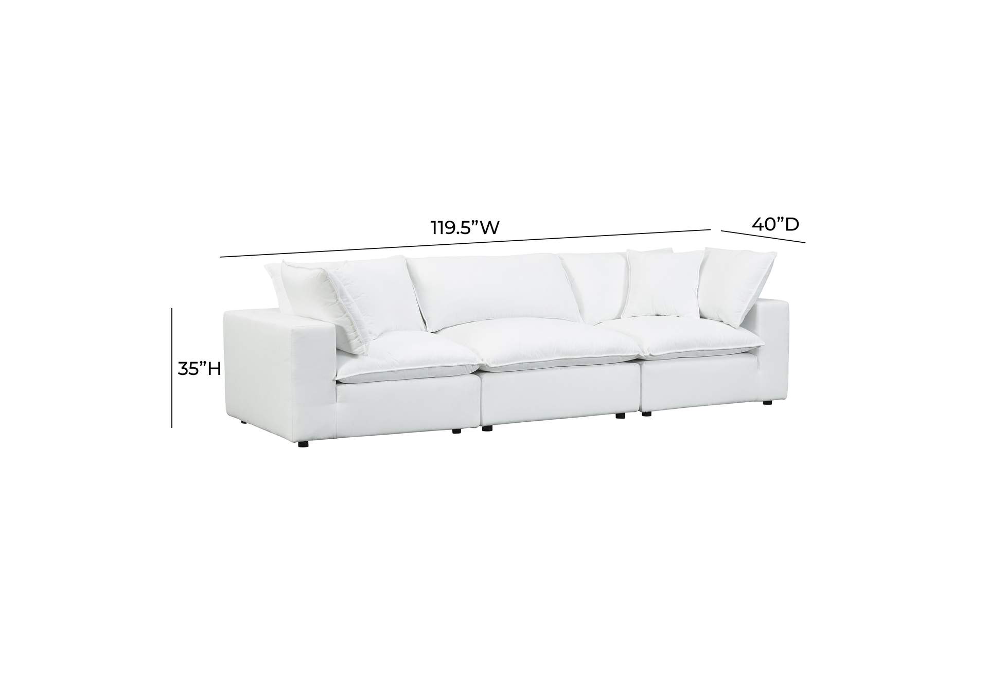 Cali Pearl Performance Fabric Modular Sofa image 8