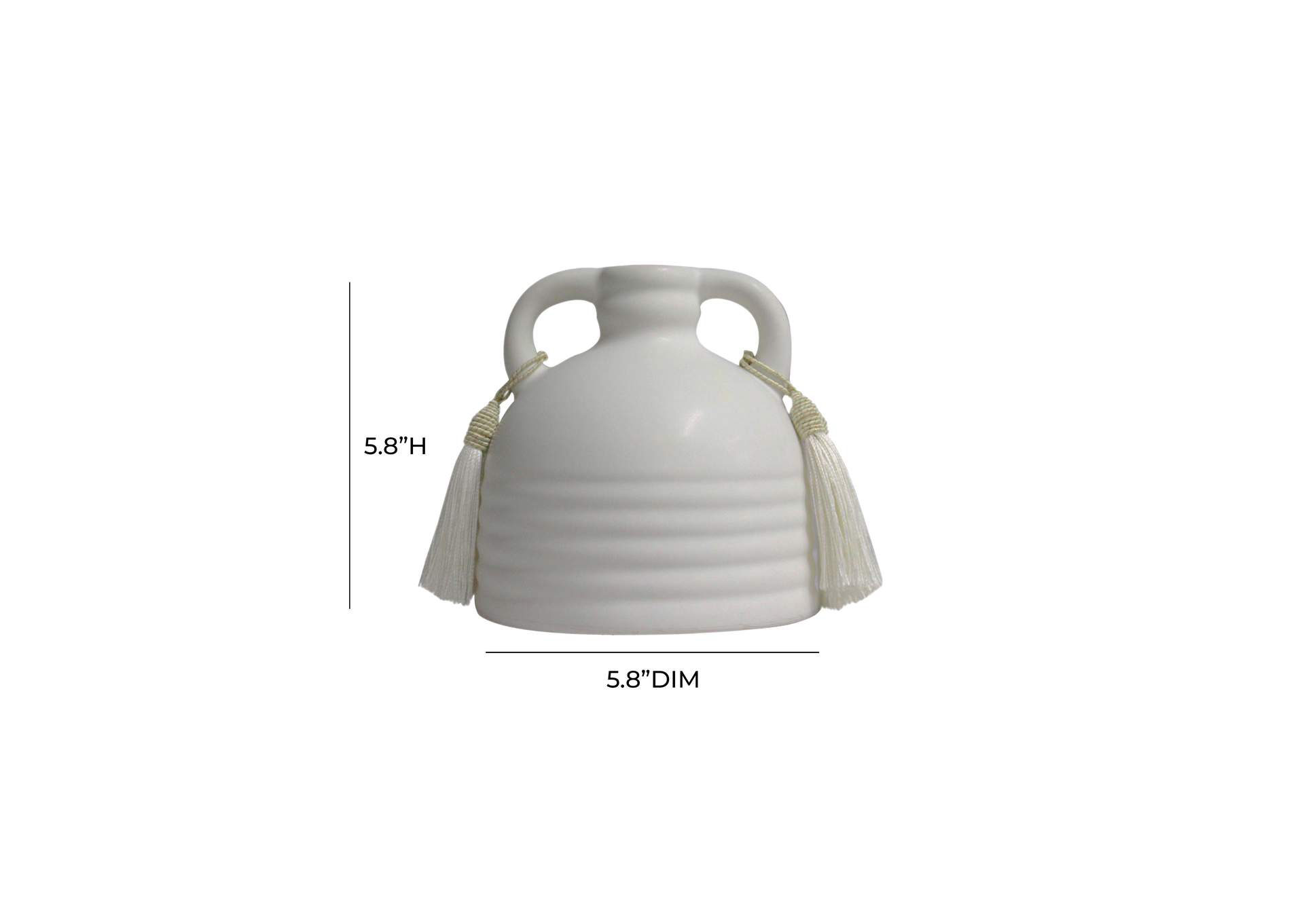 Adonis White Ceramic Vase image 6