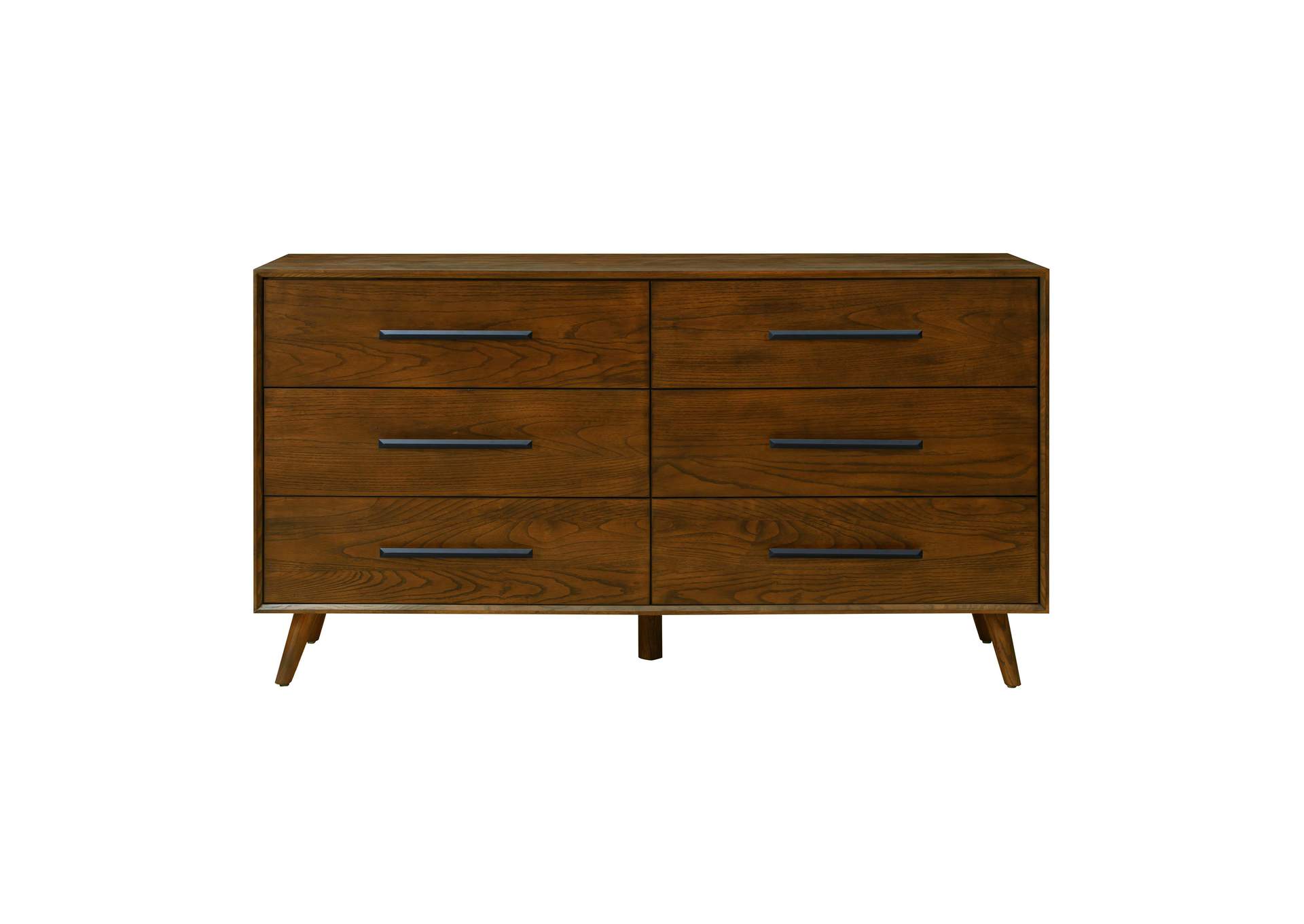 Emery Walnut 6 Drawer Dresser image 4