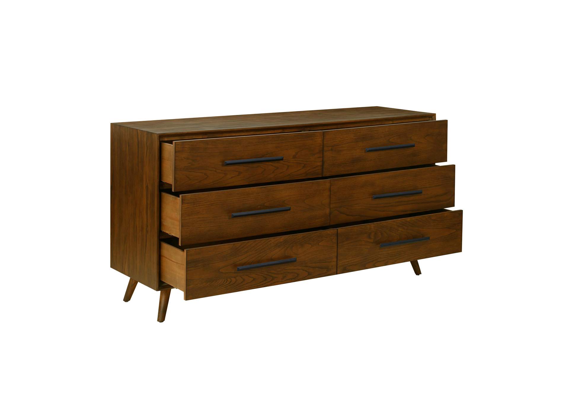 Emery Walnut 6 Drawer Dresser image 5