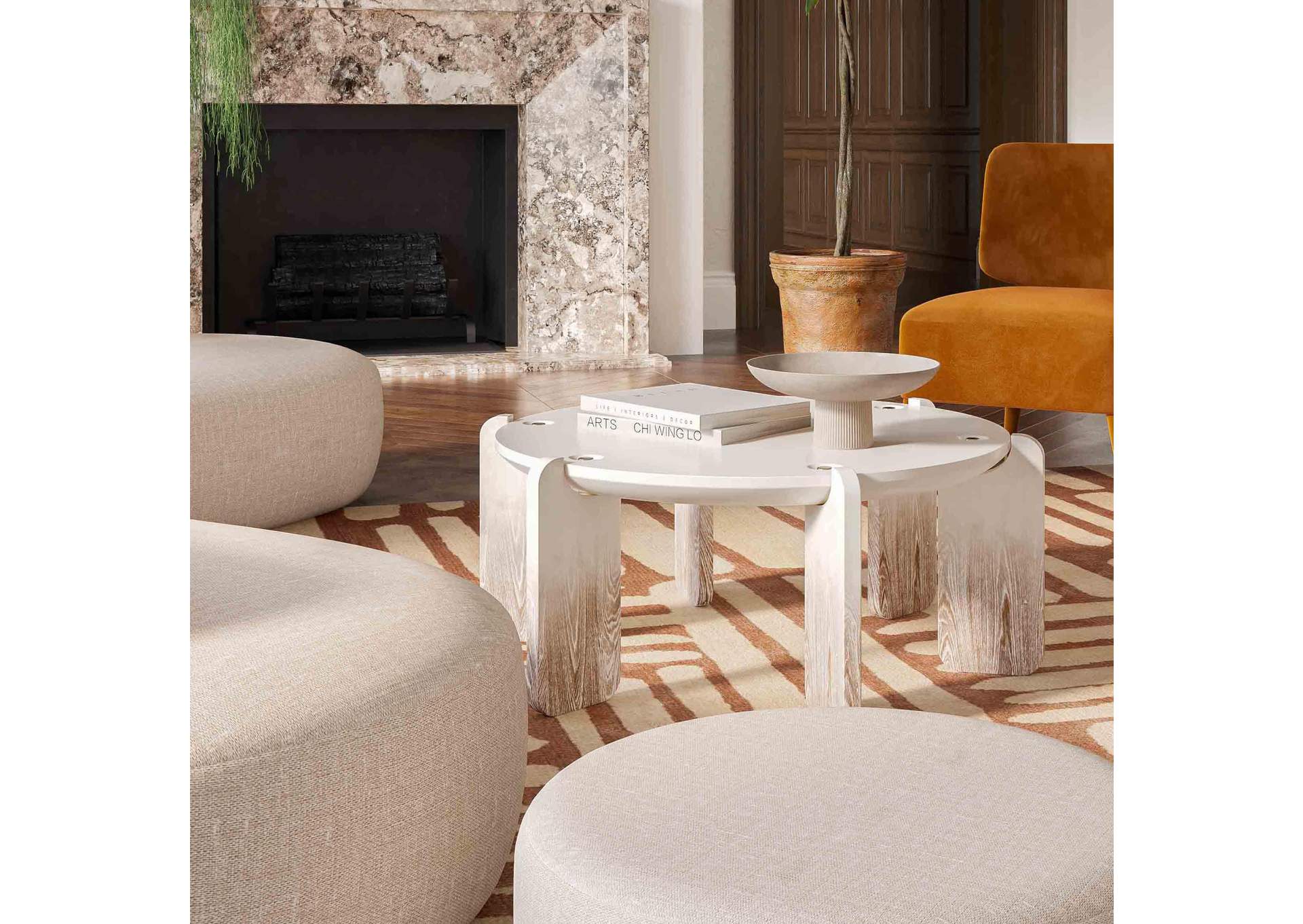 Gloria Cream Oak Coffee Table image 3