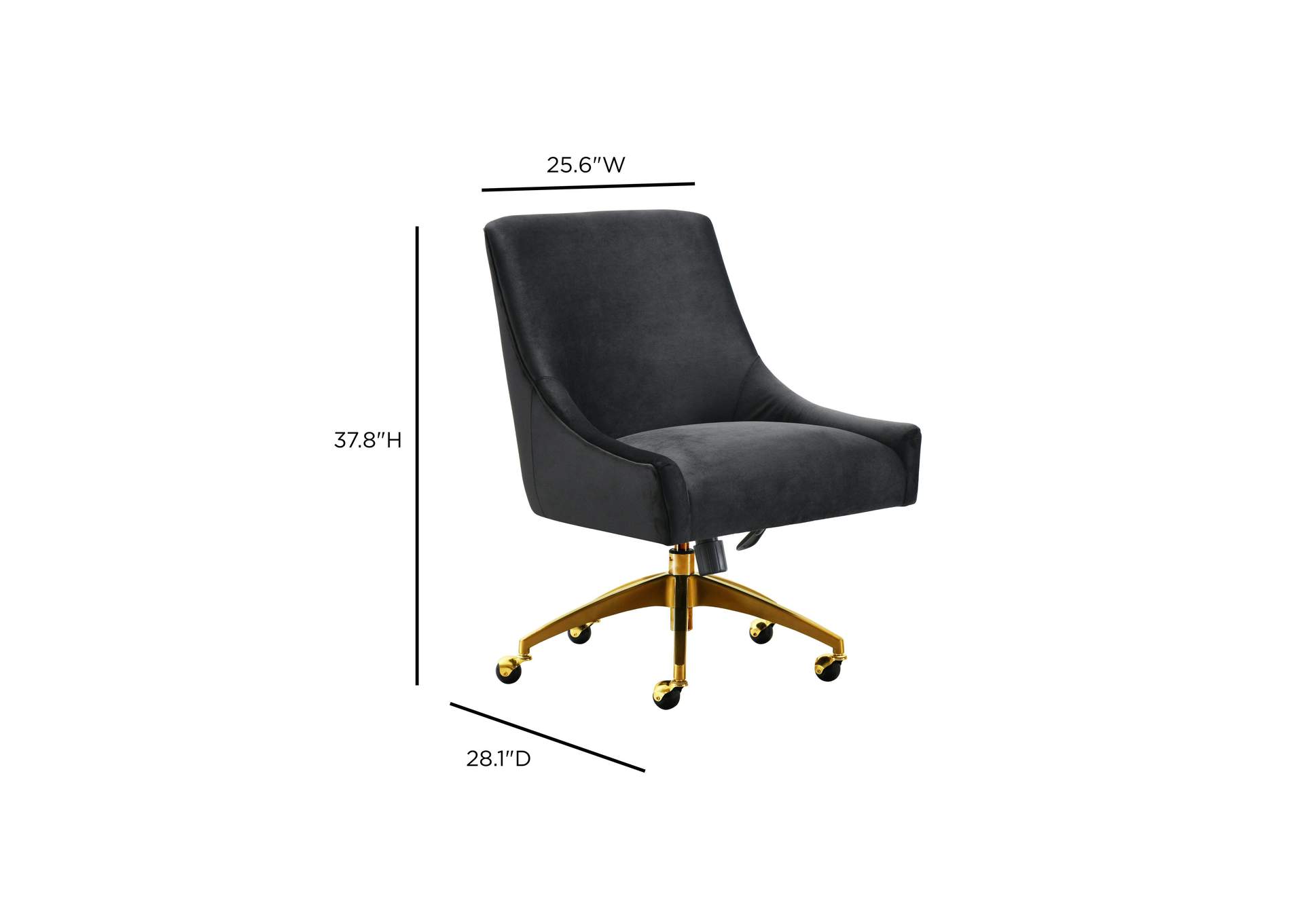 Beatrix Black Office Swivel Chair image 4