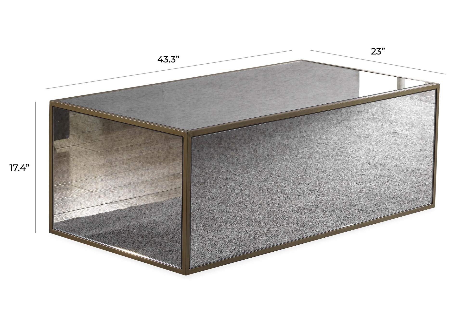 Lana Mirrored Coffee Table image 7
