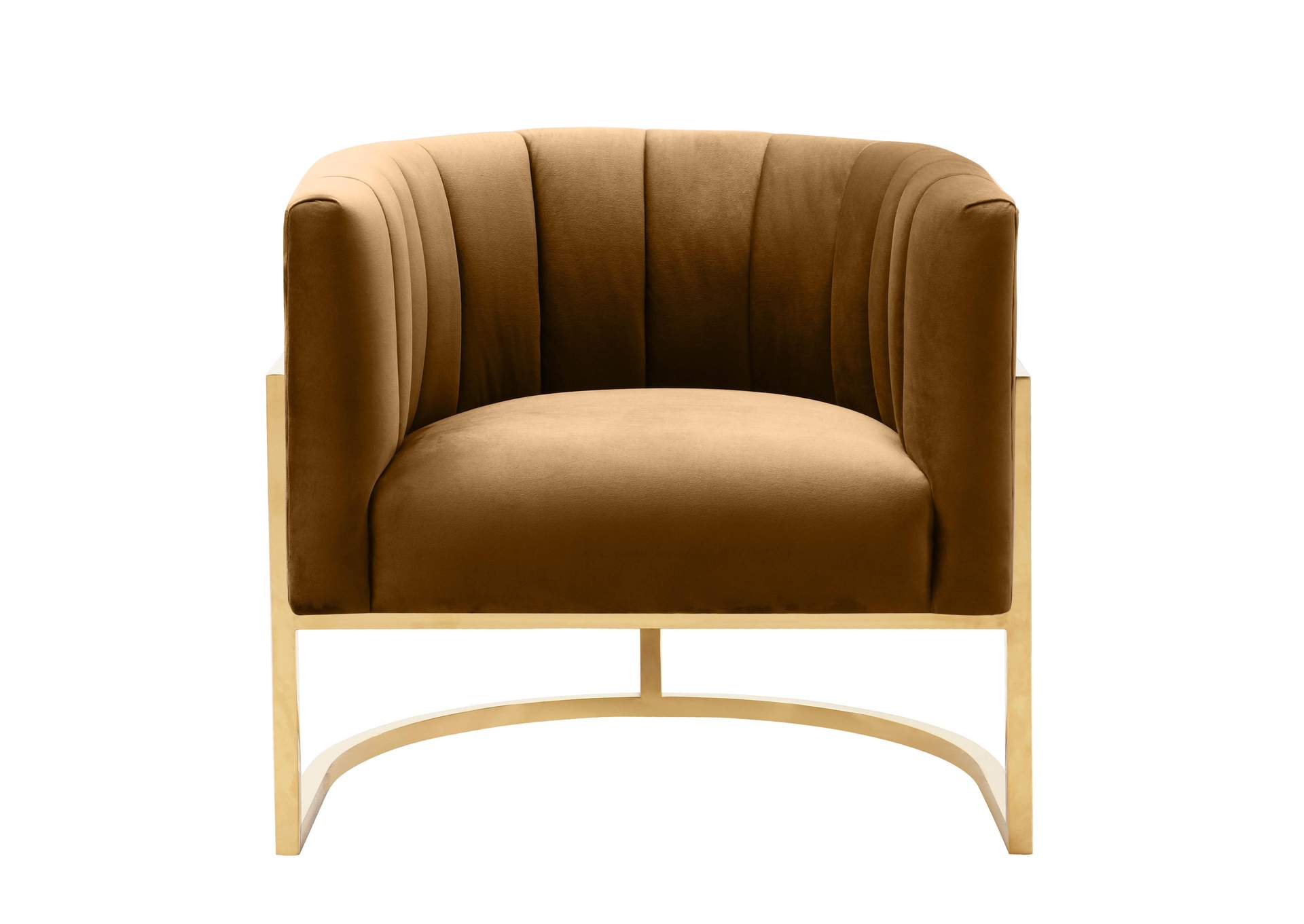 Magnolia Cognac Velvet Chair image 4