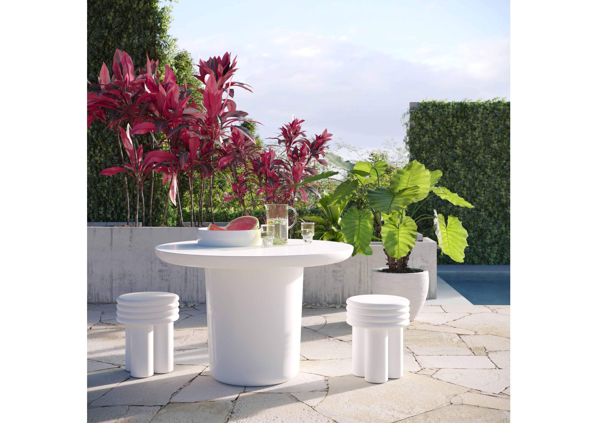 Delta Ivory Concrete Side Table image 4