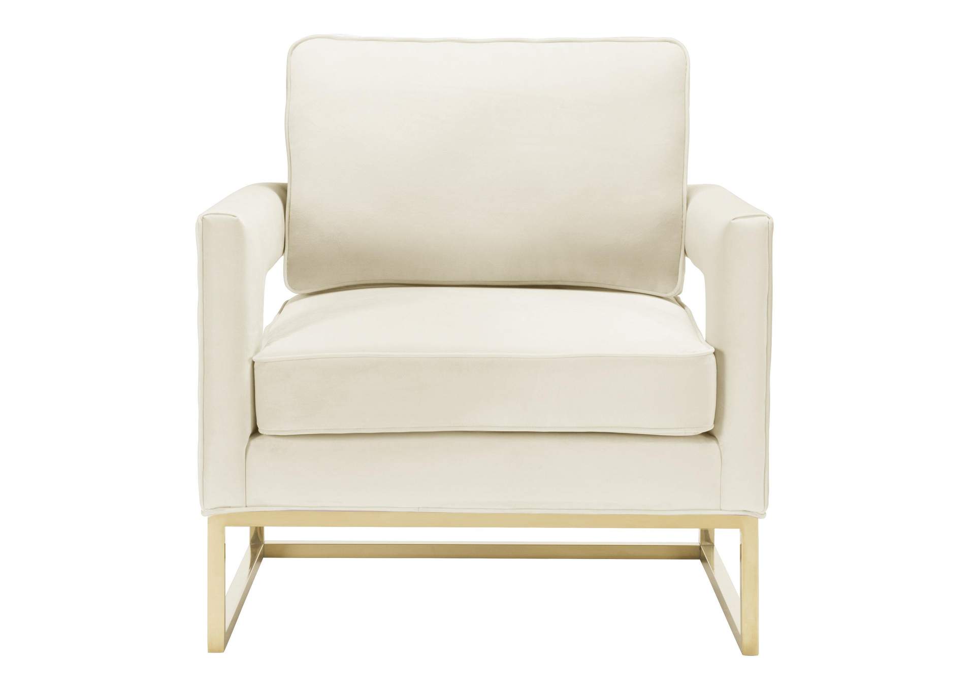 Avery Cream Velvet Chair image 3