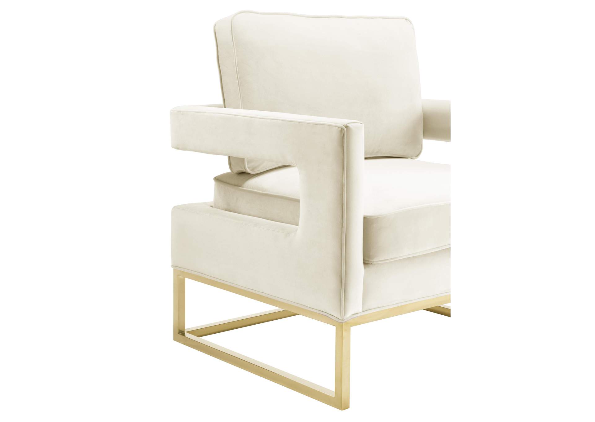 Avery Cream Velvet Chair image 4