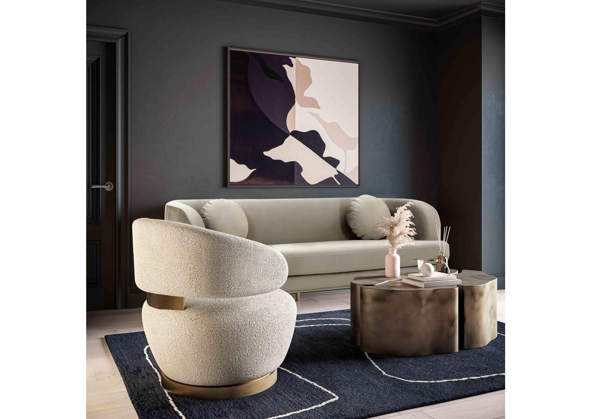 Austin Faux Shearling Chair image 3