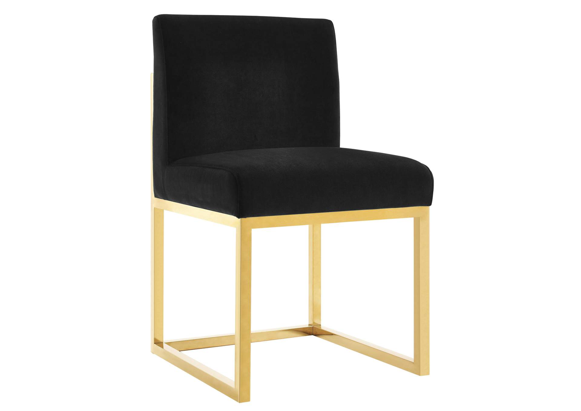 Haute Black Velvet Chair image 1