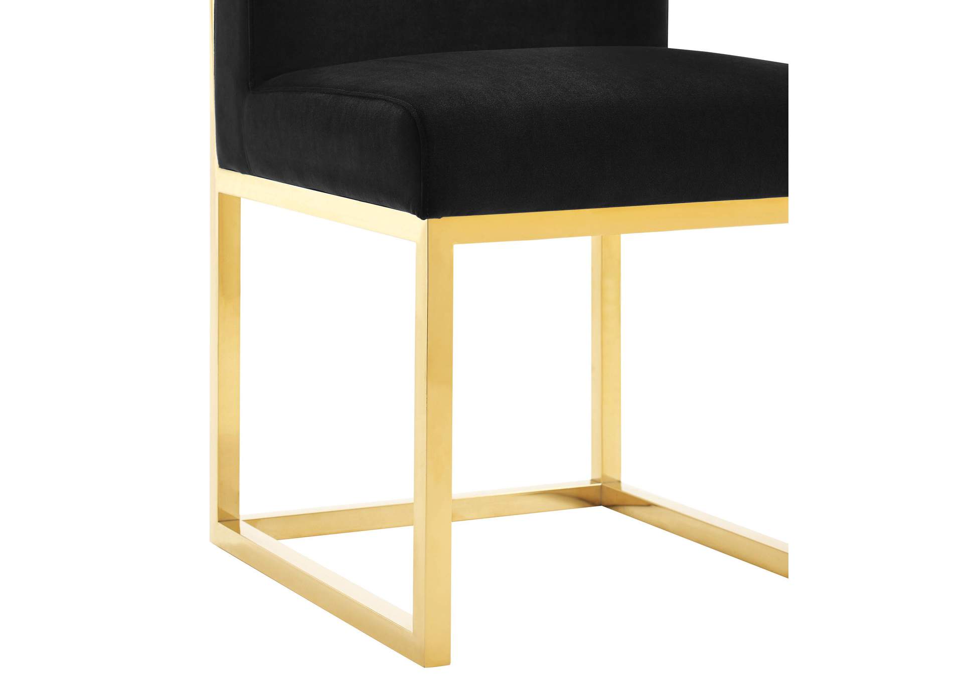 Haute Black Velvet Chair image 6