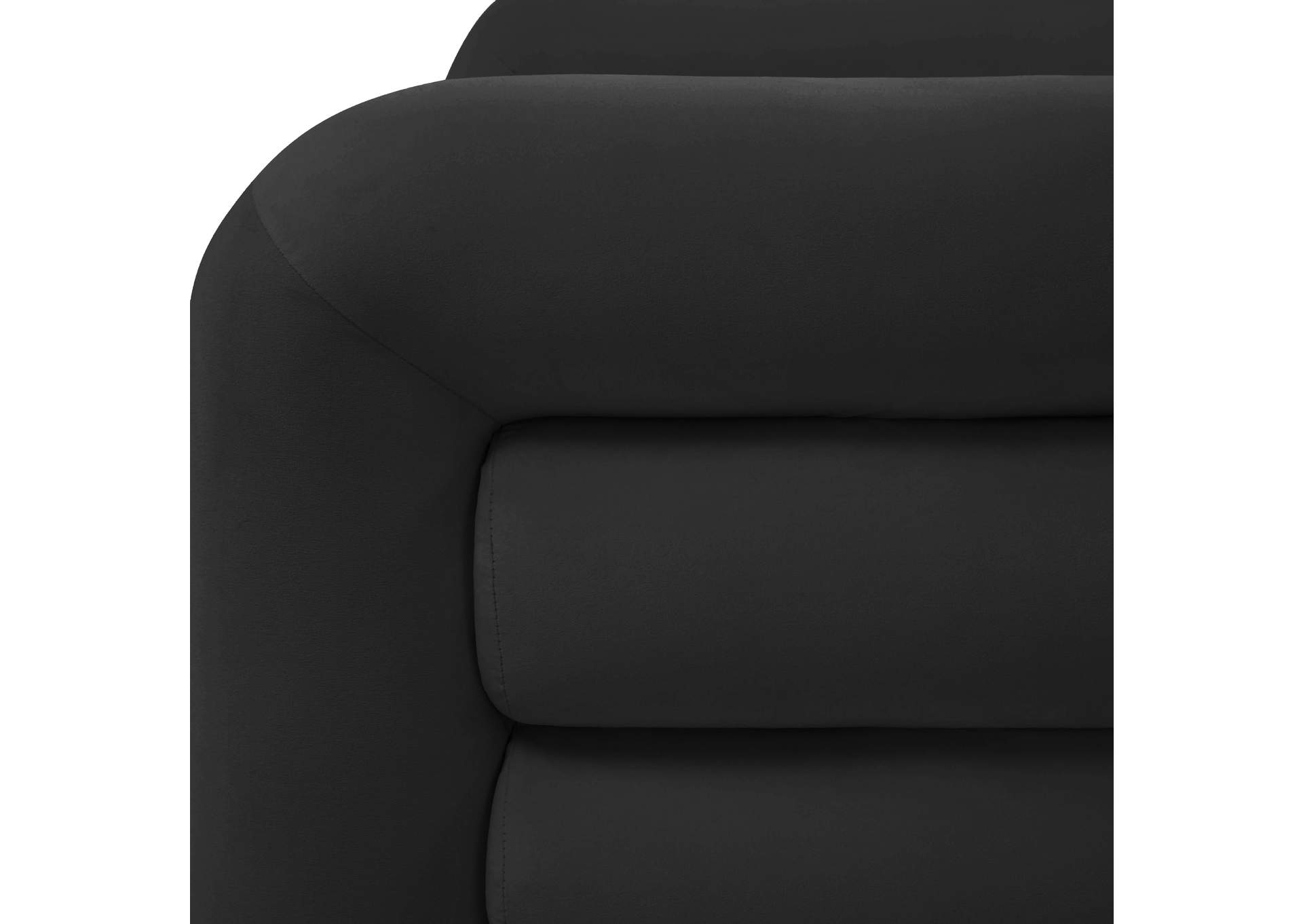 Curves Black Velvet Lounge Chair image 6