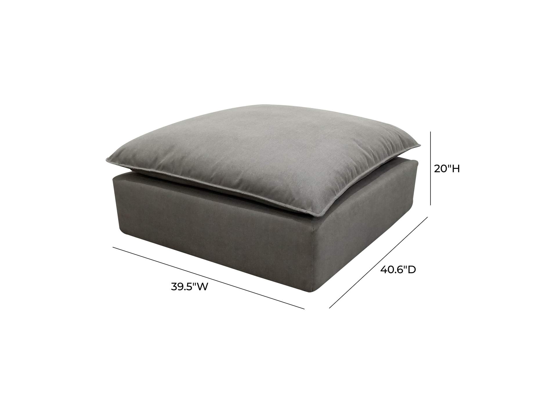 Cali Slate Performance Fabric Ottoman image 5