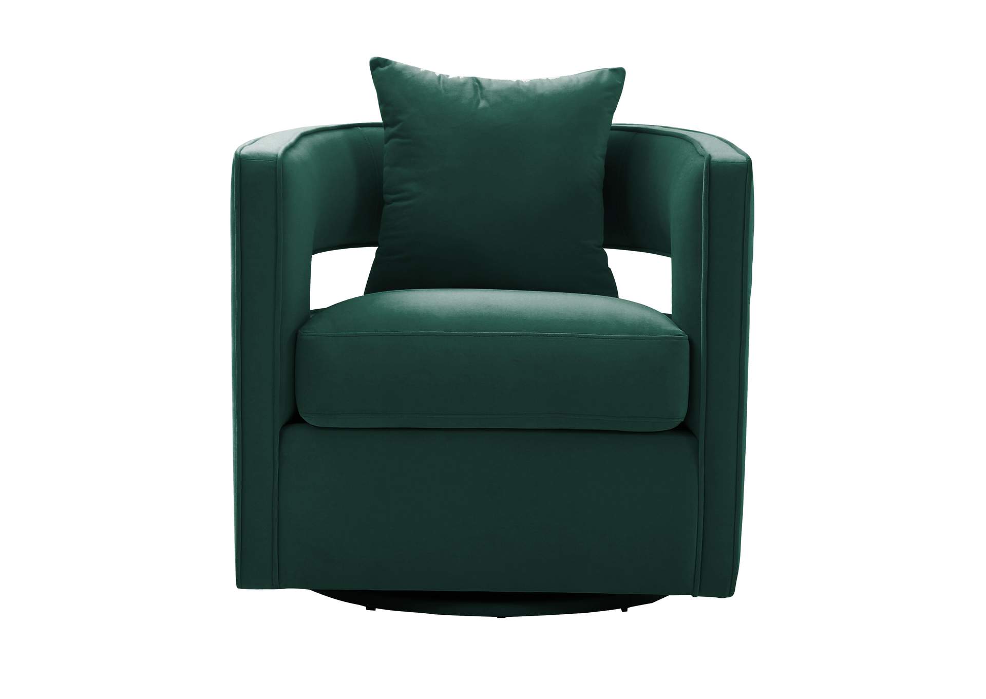Kennedy Forest Green Velvet Swivel Chair image 1