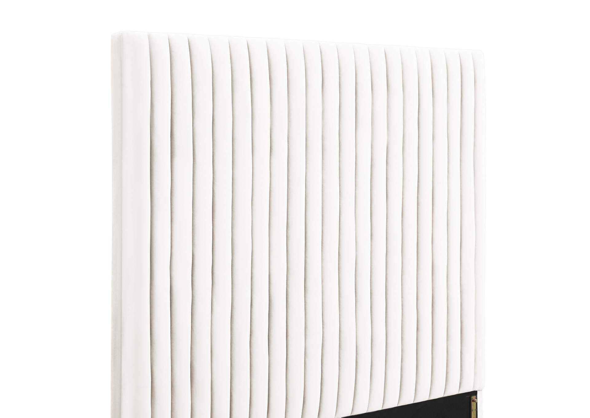 Arabelle White Velvet Queen Bed image 6