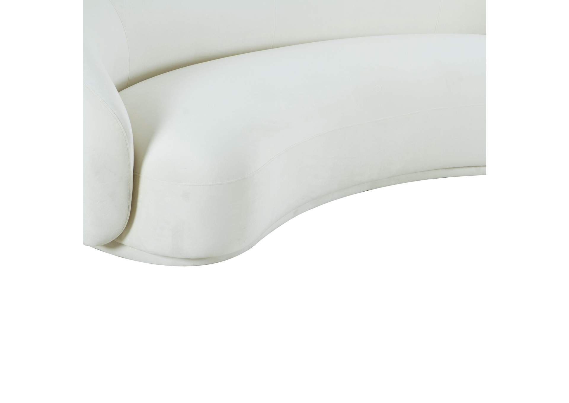 Kendall Cream Velvet Sofa image 4