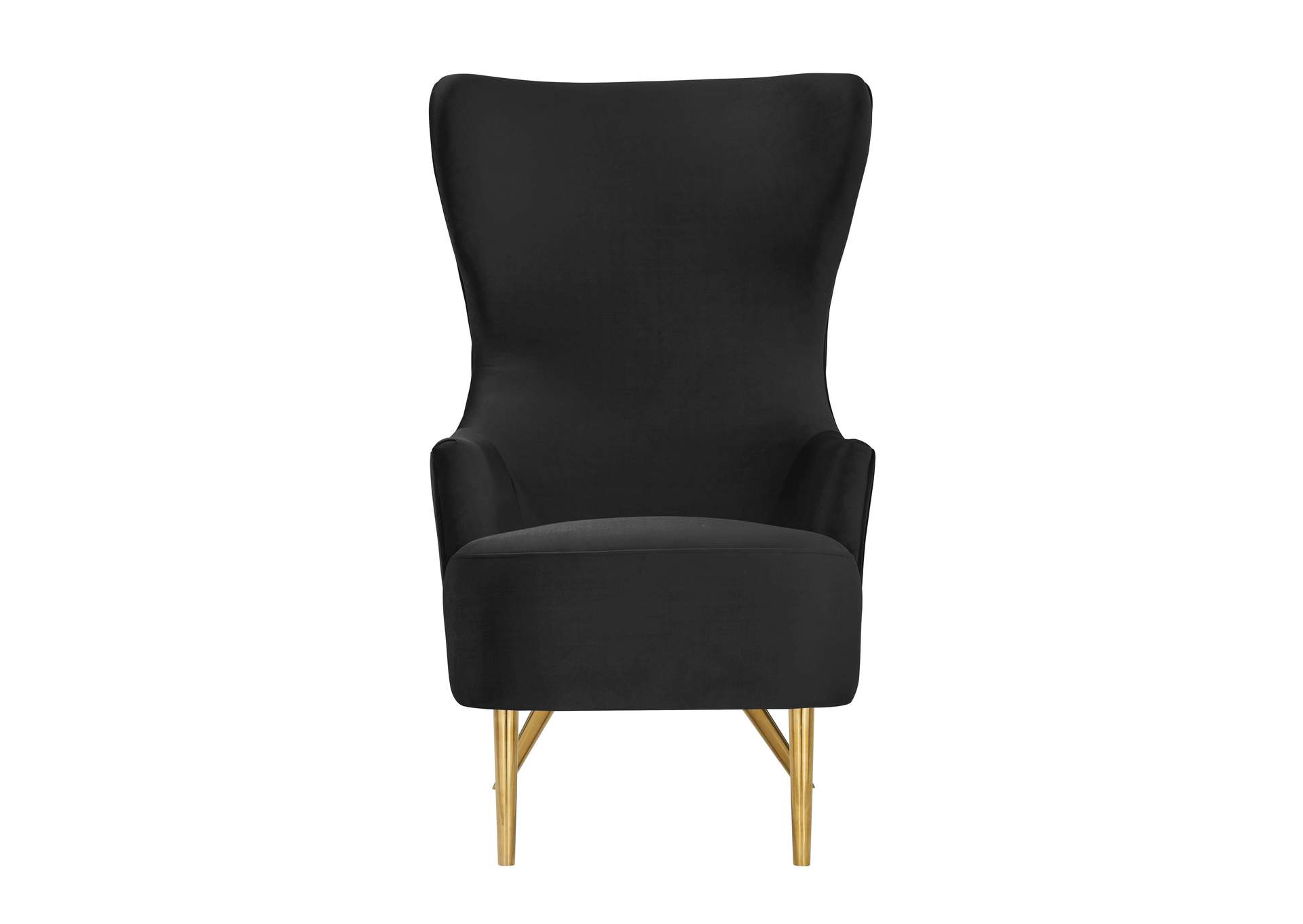 Julia Black Velvet Wingback Chair image 4
