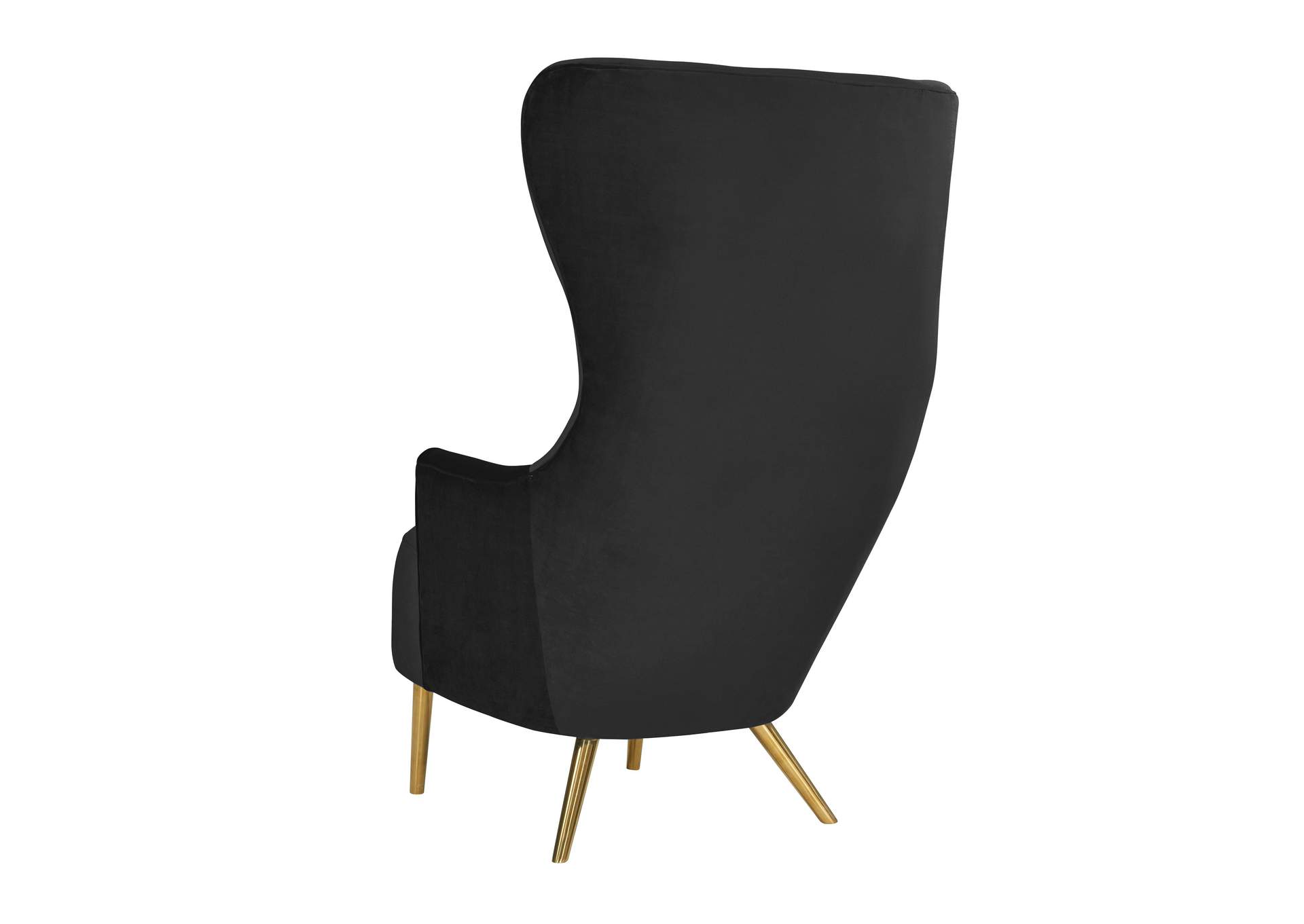 Julia Black Velvet Wingback Chair image 5