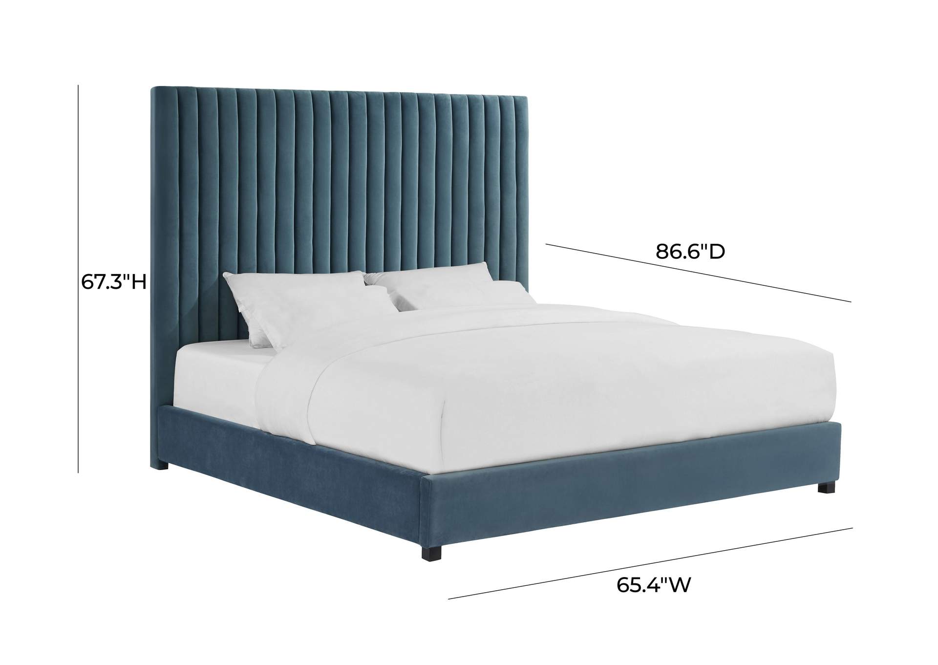 Arabelle Sea Blue Queen Bed image 8