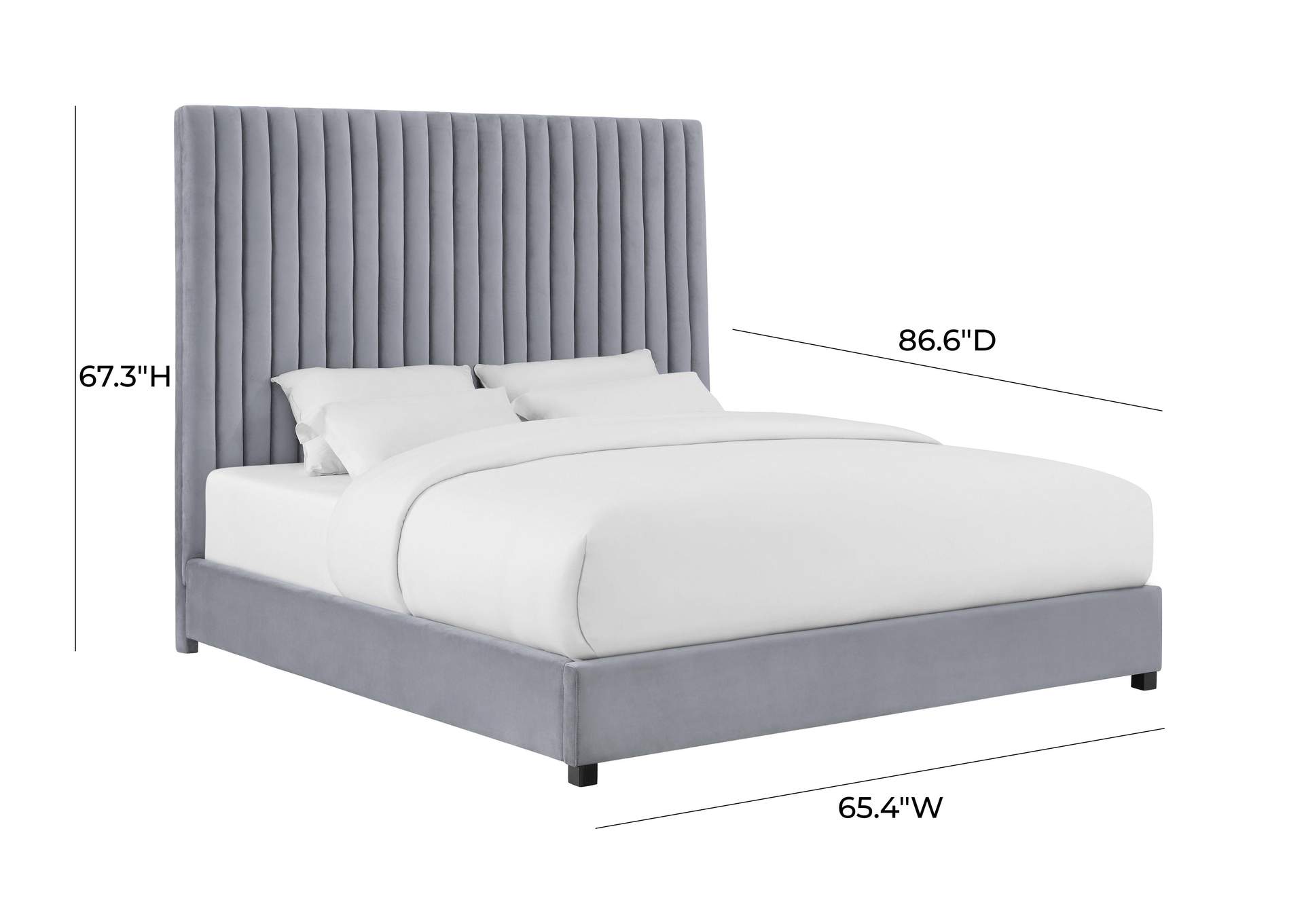 Arabelle Grey Queen Bed image 4