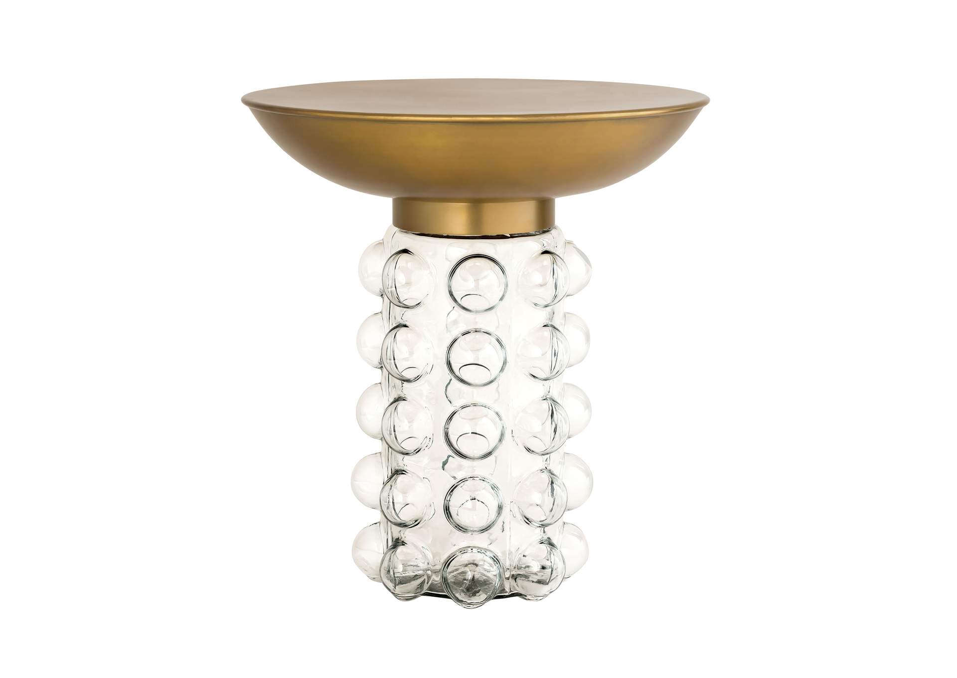 Bubble Glass - Brass Side Table image 1