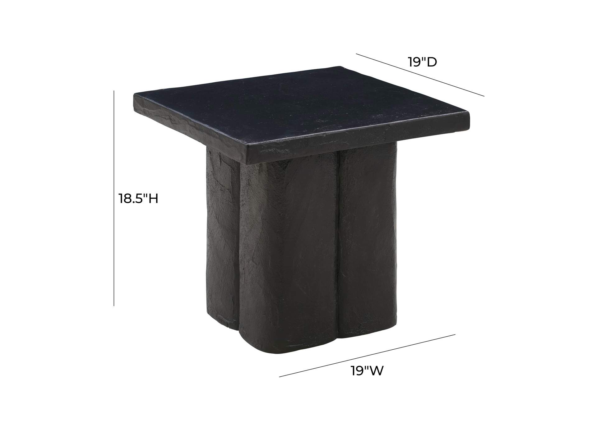 Kayla Black Concrete Side Table image 7