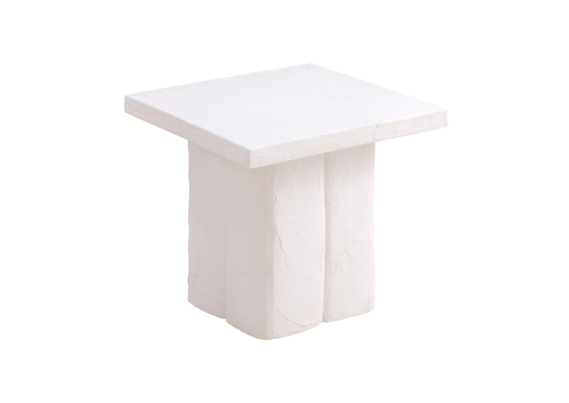 Kayla White Concrete Side Table image 1