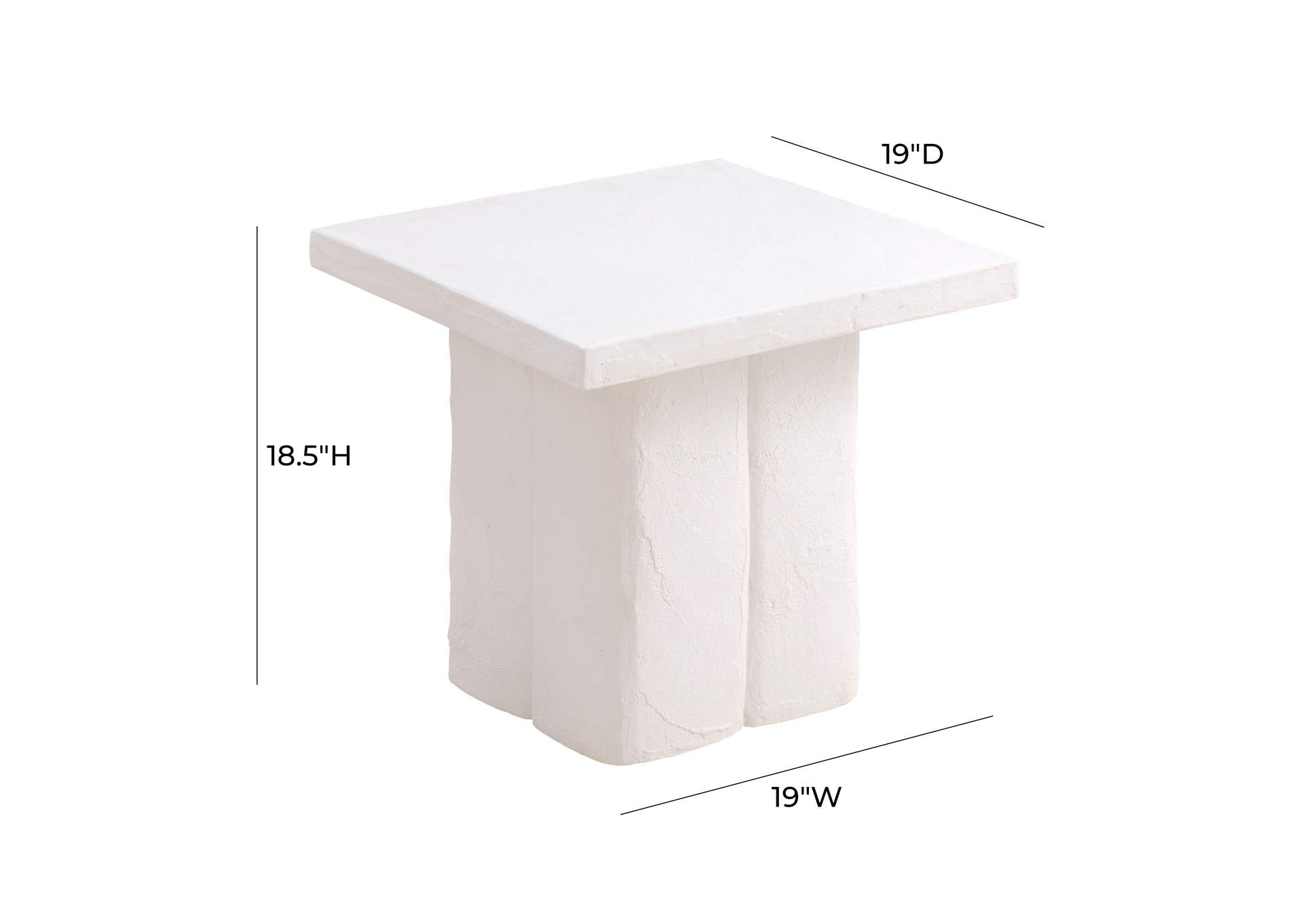 Kayla White Concrete Side Table image 7