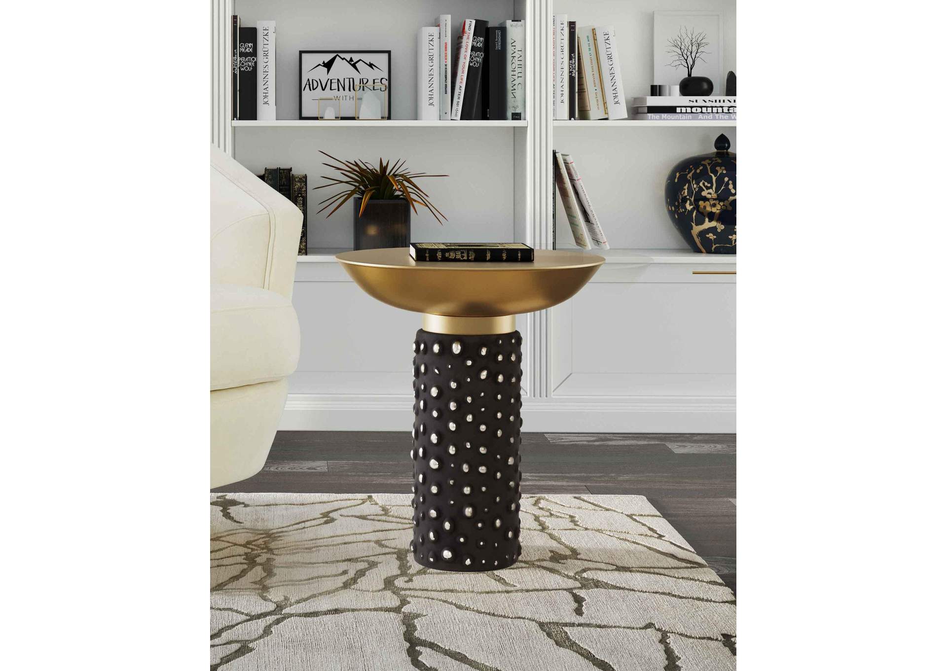 Blaze Glass - Brass Side Table image 8
