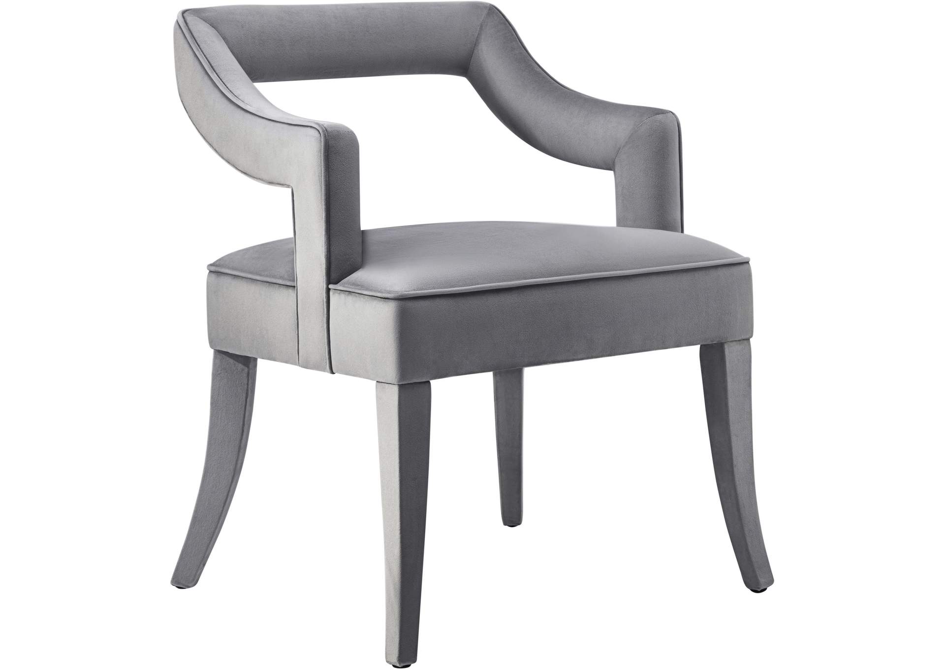 Tiffany Grey Velvet Chair image 1