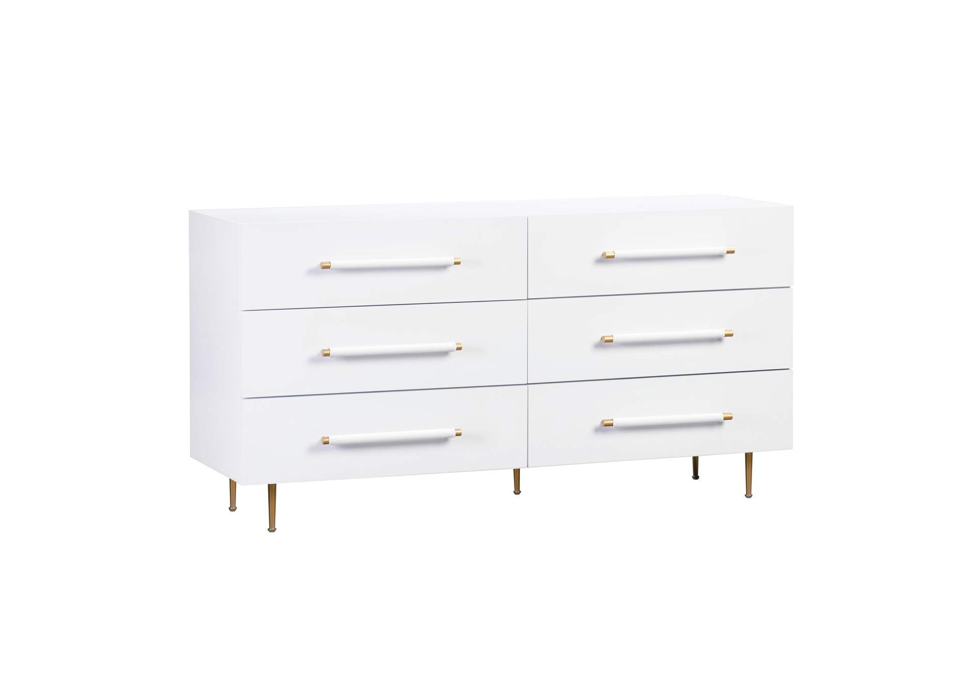 Trident White 6 Drawer Dresser image 1