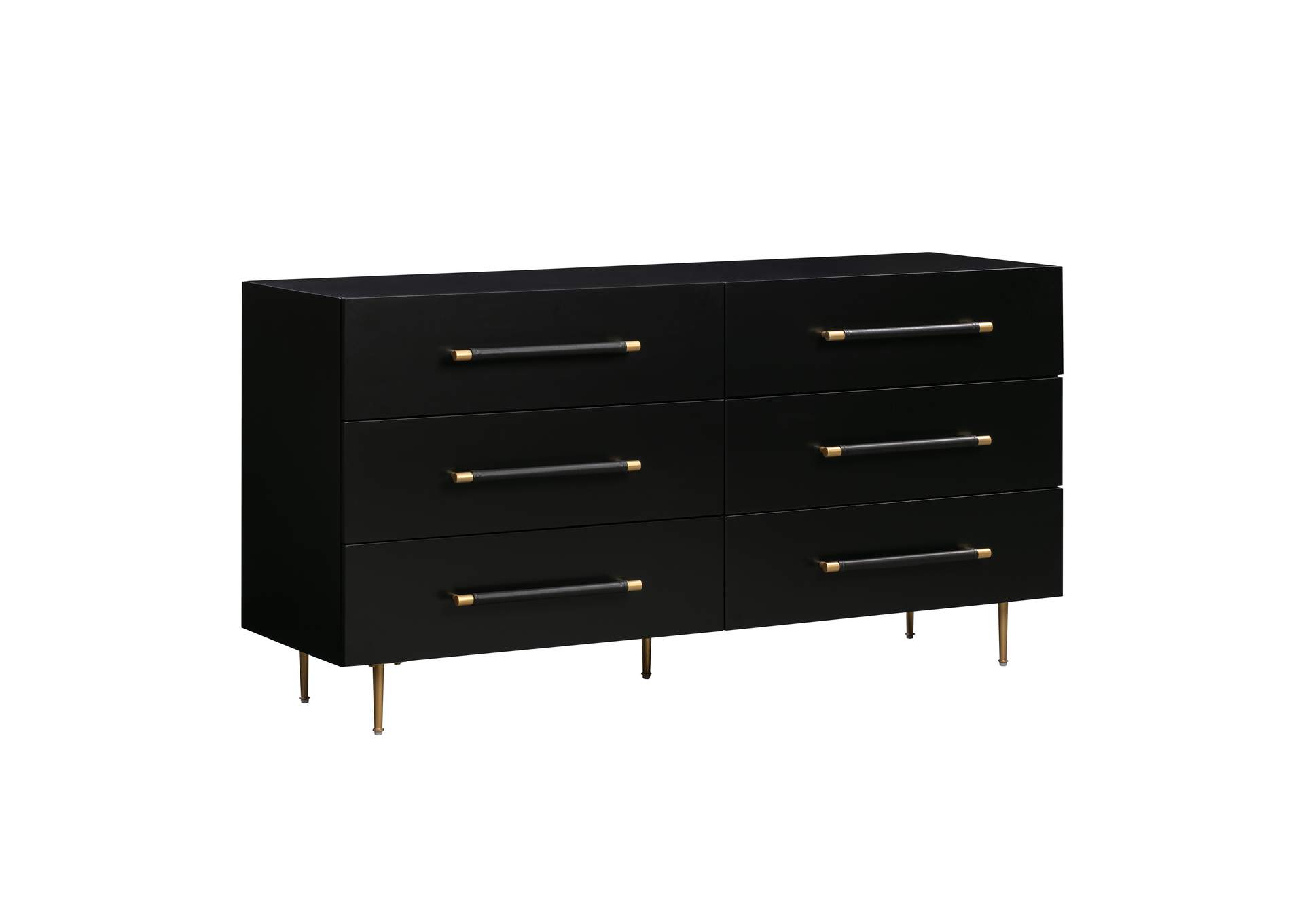 Trident Black 6 Drawer Dresser image 1