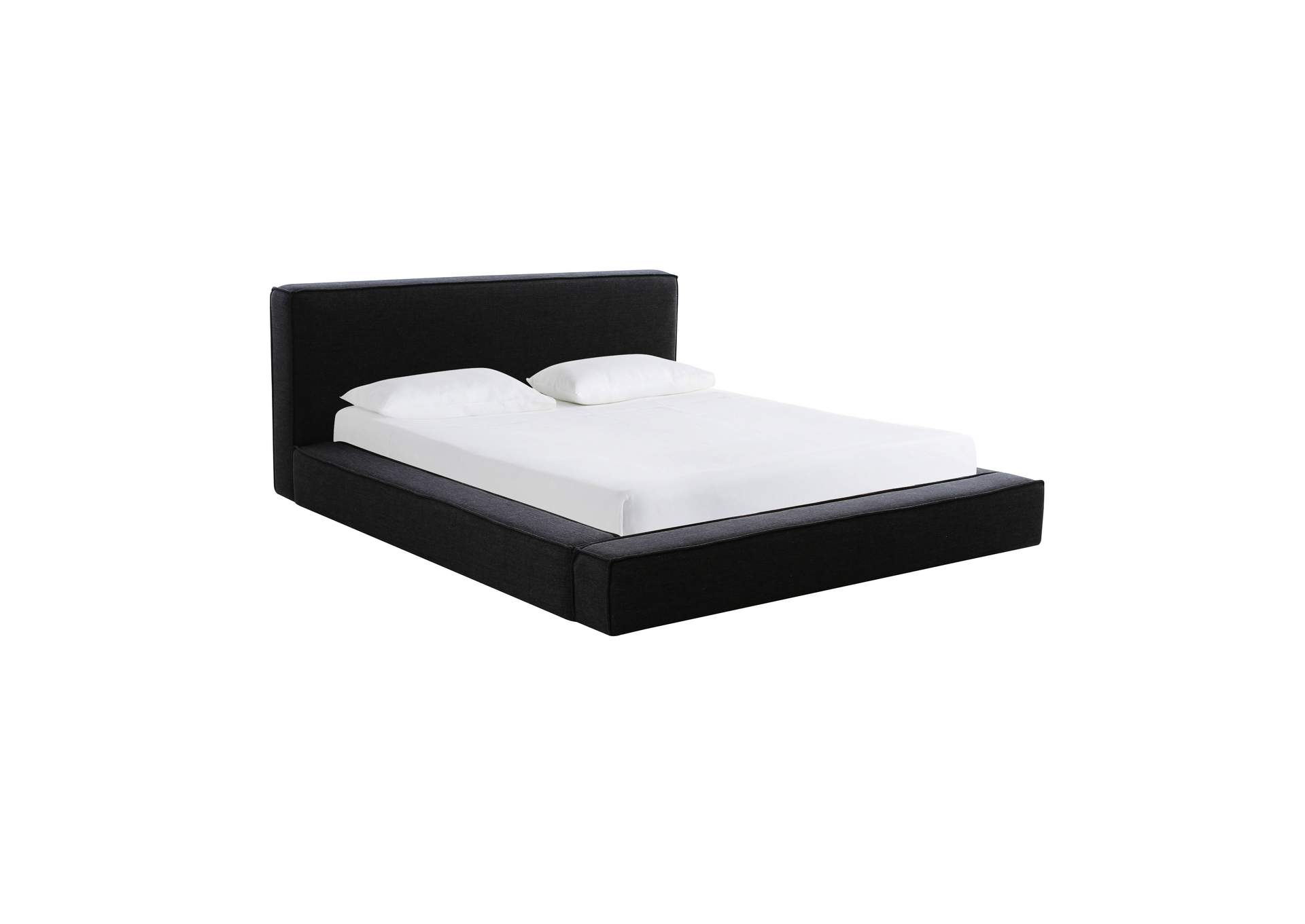 Olafur Black Linen King Bed image 1