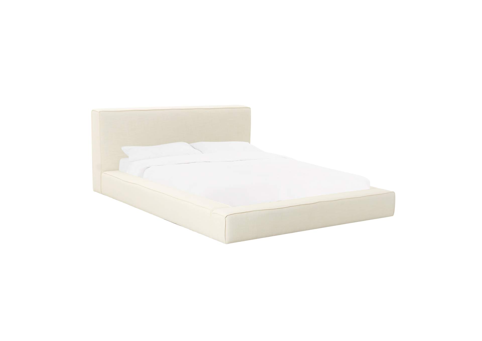 Olafur Cream Linen Queen Bed image 1