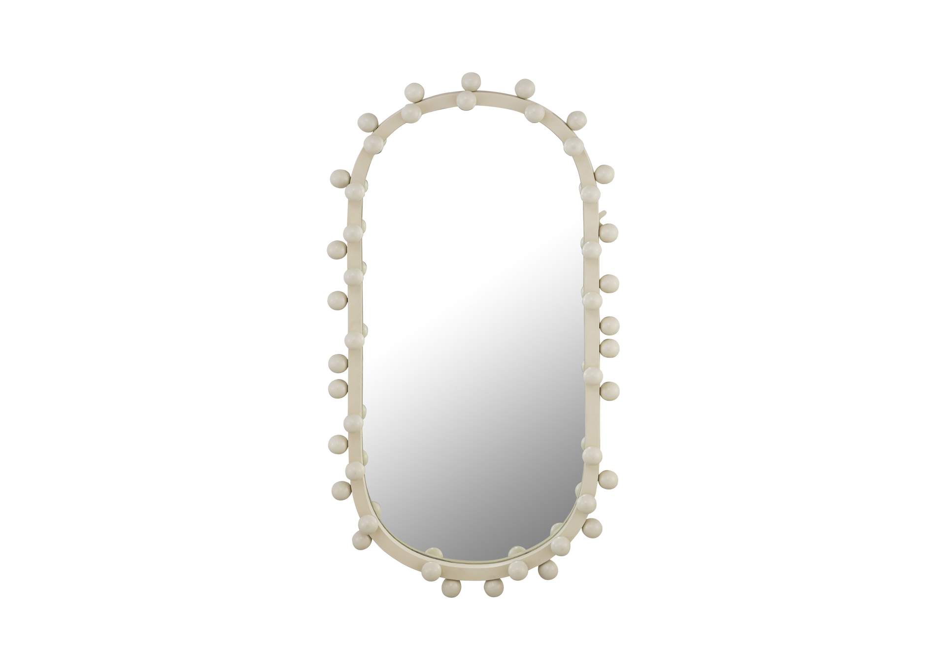 Bubbles Ivory Oval Wall Mirror image 1