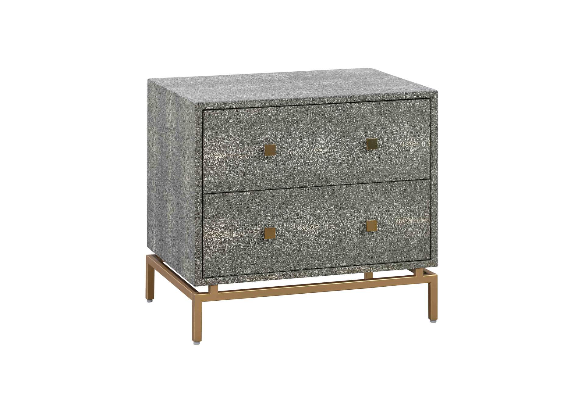 Pesce Grey Shagreen Nightstand image 1