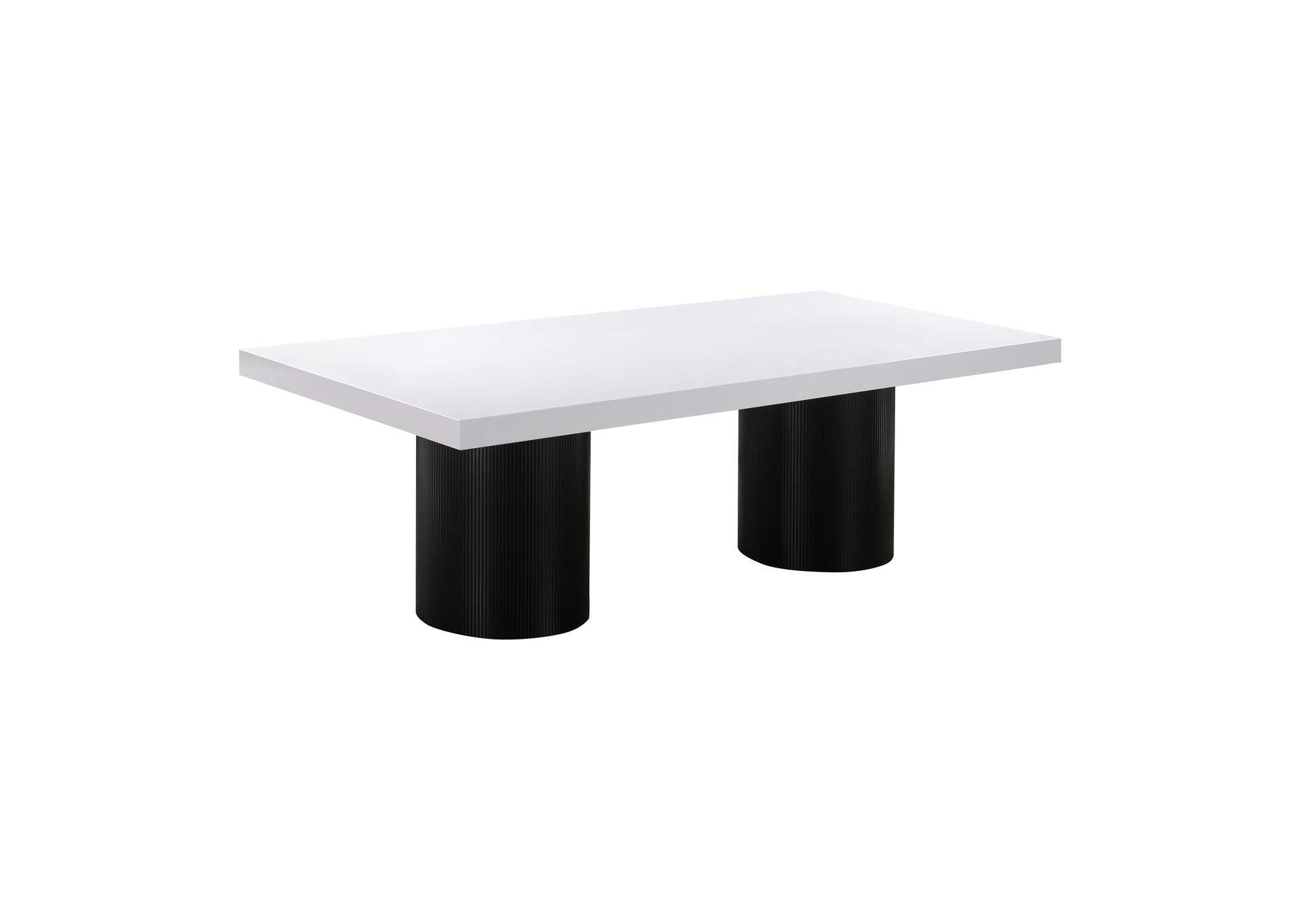 Nova White Lacquer Dining Table image 1