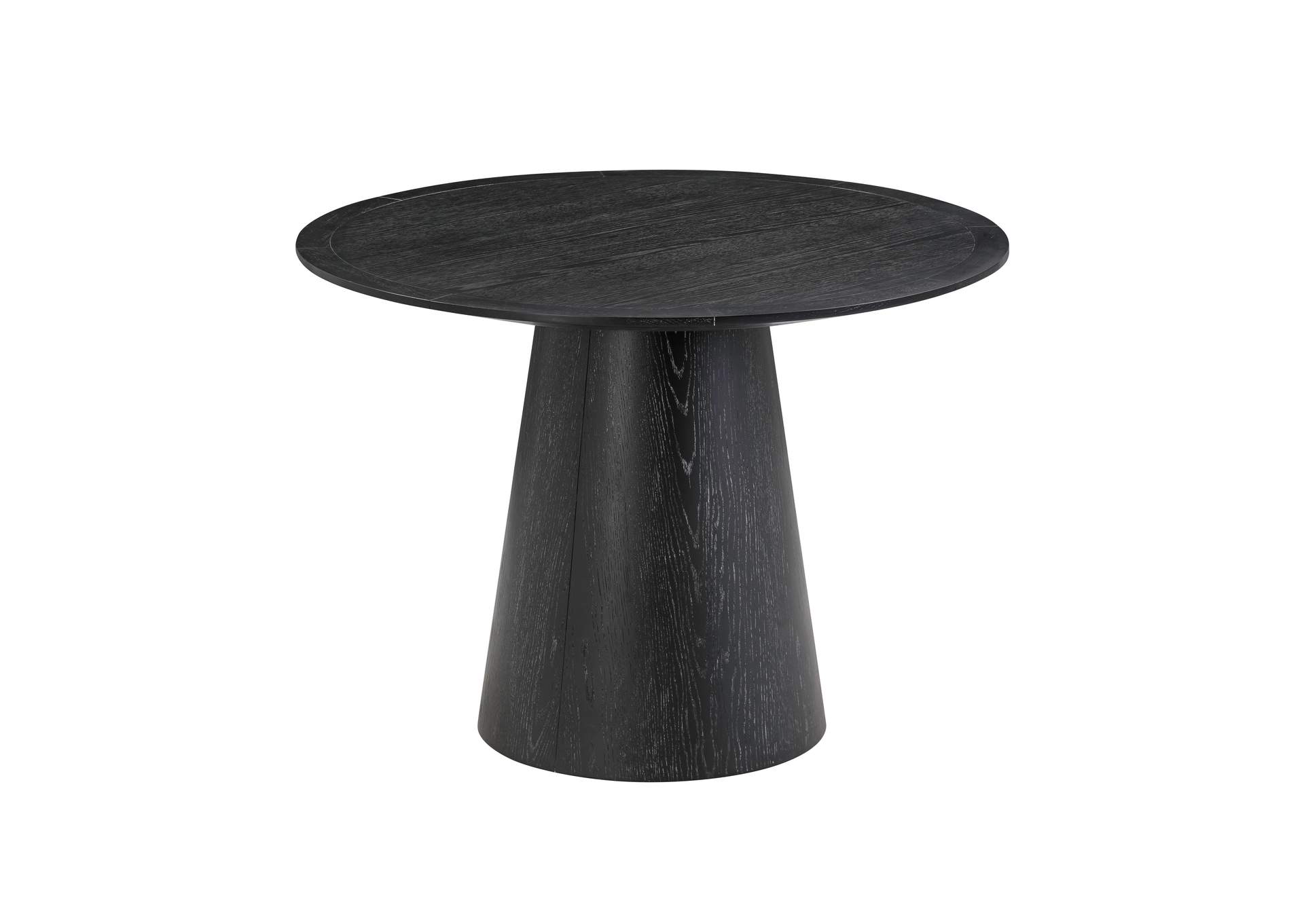 Sahara 41" Black Oak Round Dining Table image 1