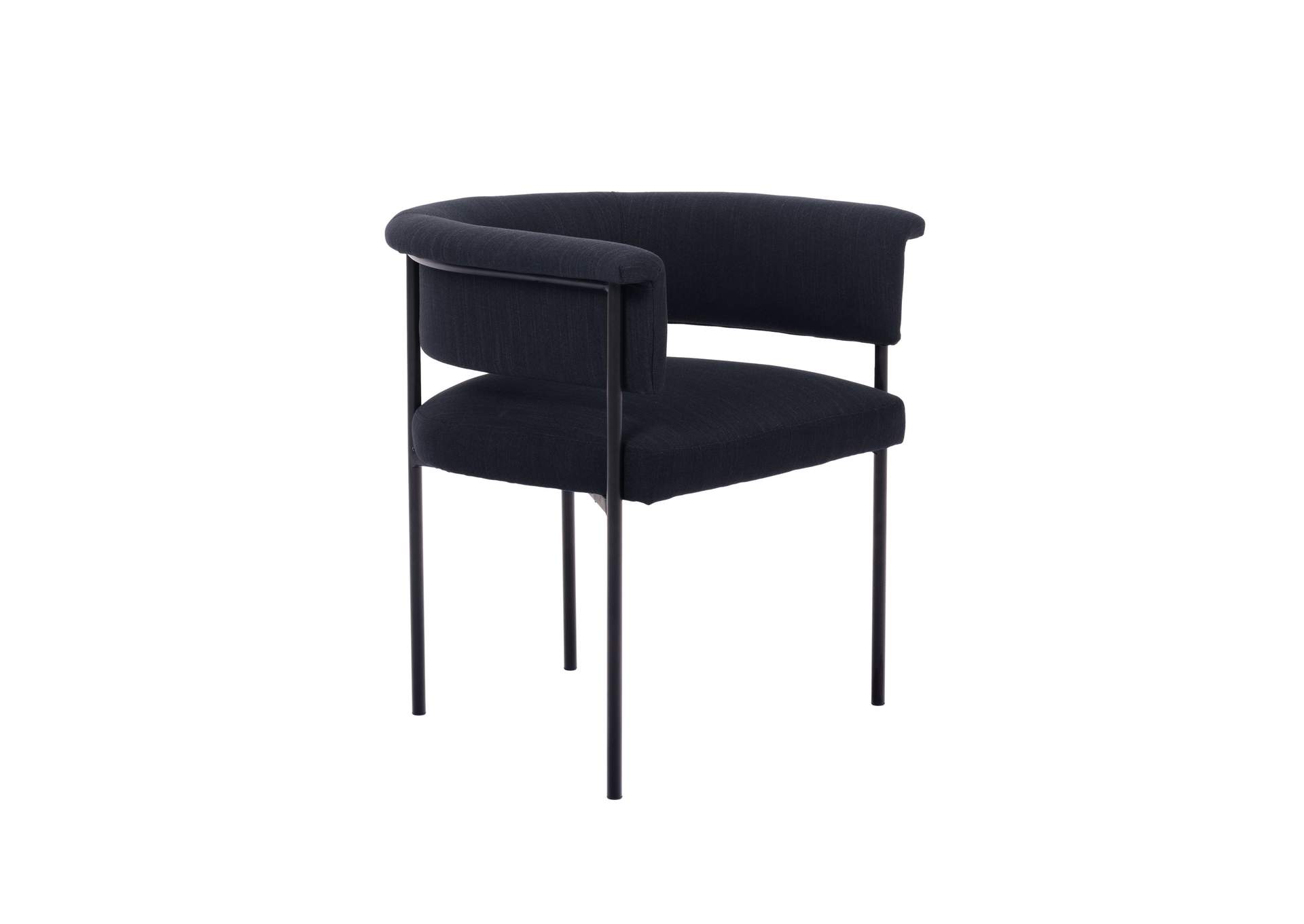Taylor Black Performance Linen Dining Chair image 1