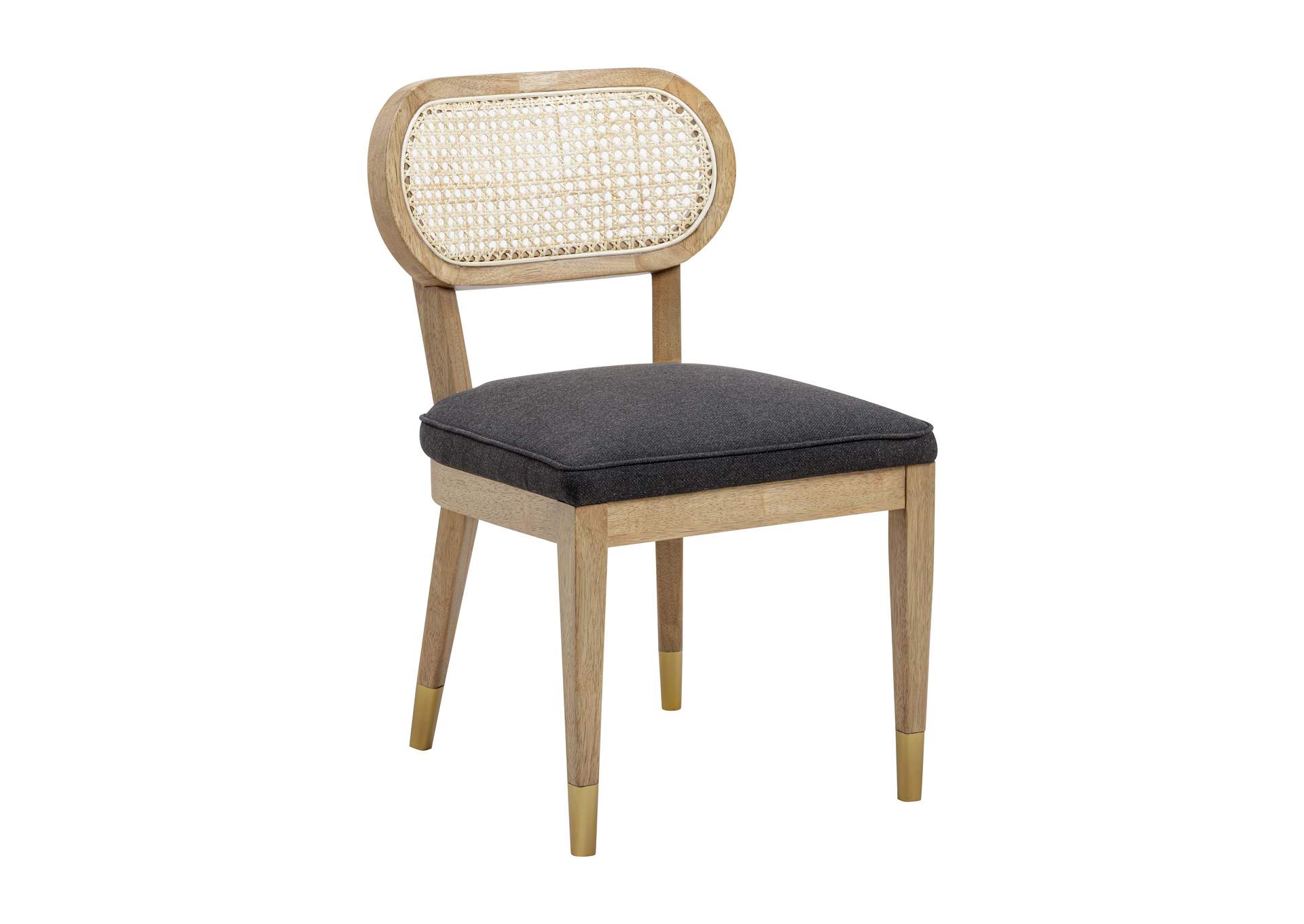 Cosette Black Performance Linen Dining Chair image 1