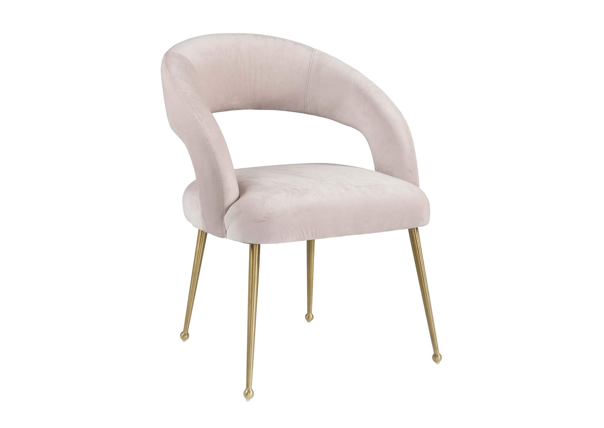 Rocco Blush Velvet Dining Chair image 1