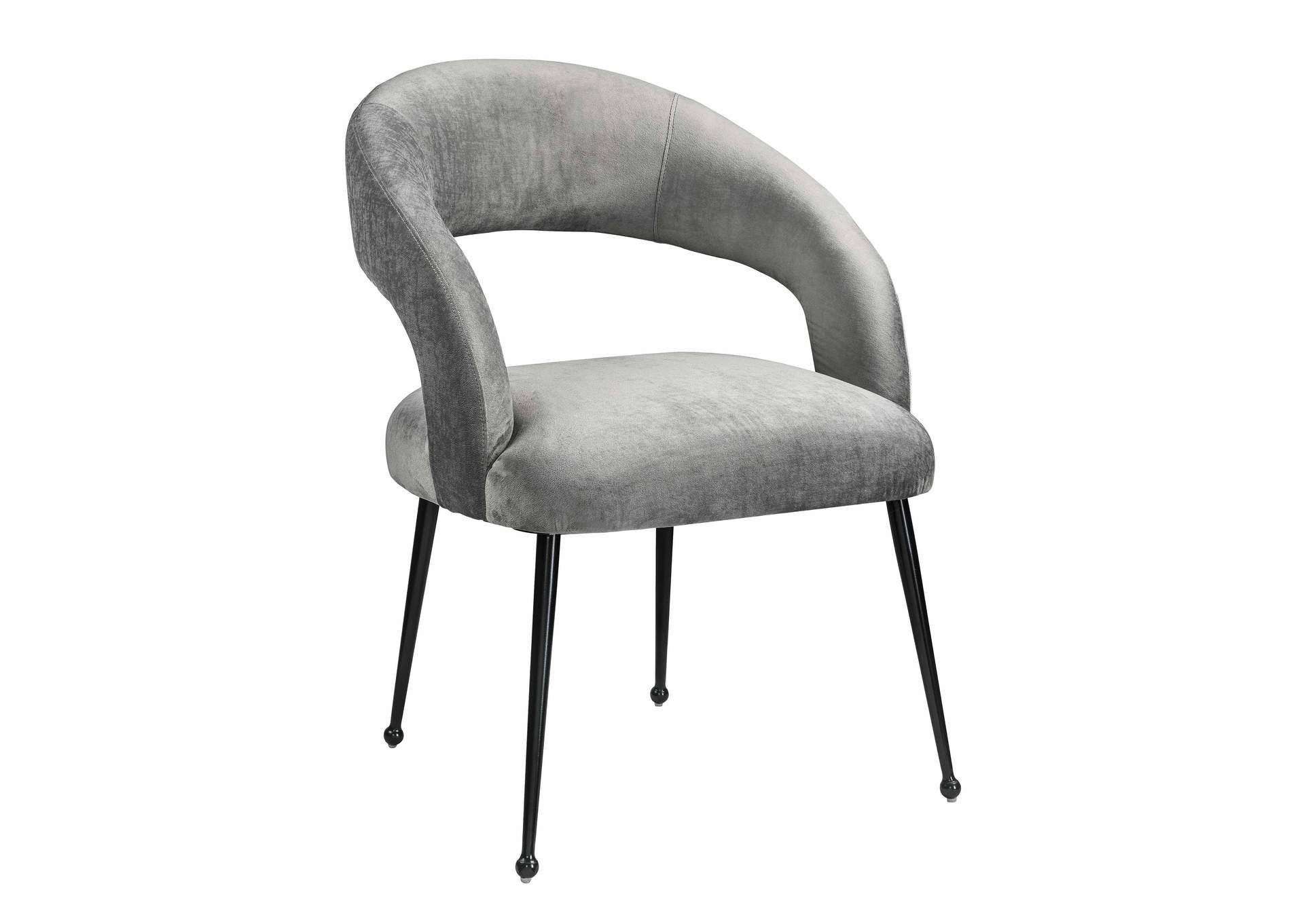Rocco Slub Grey Dining Chair image 1