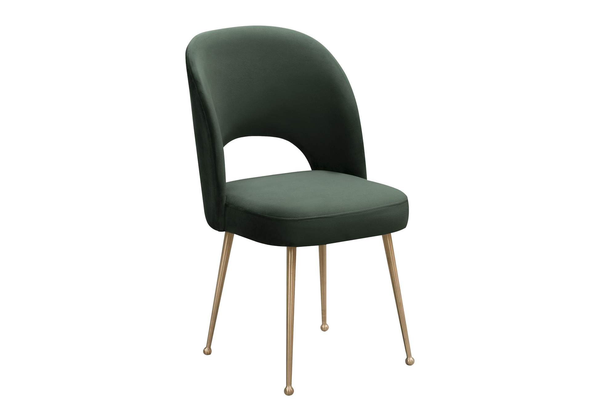 Swell Forest Green Velvet Chair image 1