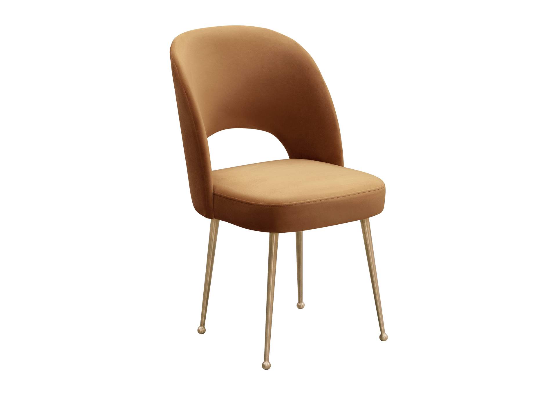 Swell Cognac Velvet Chair image 1