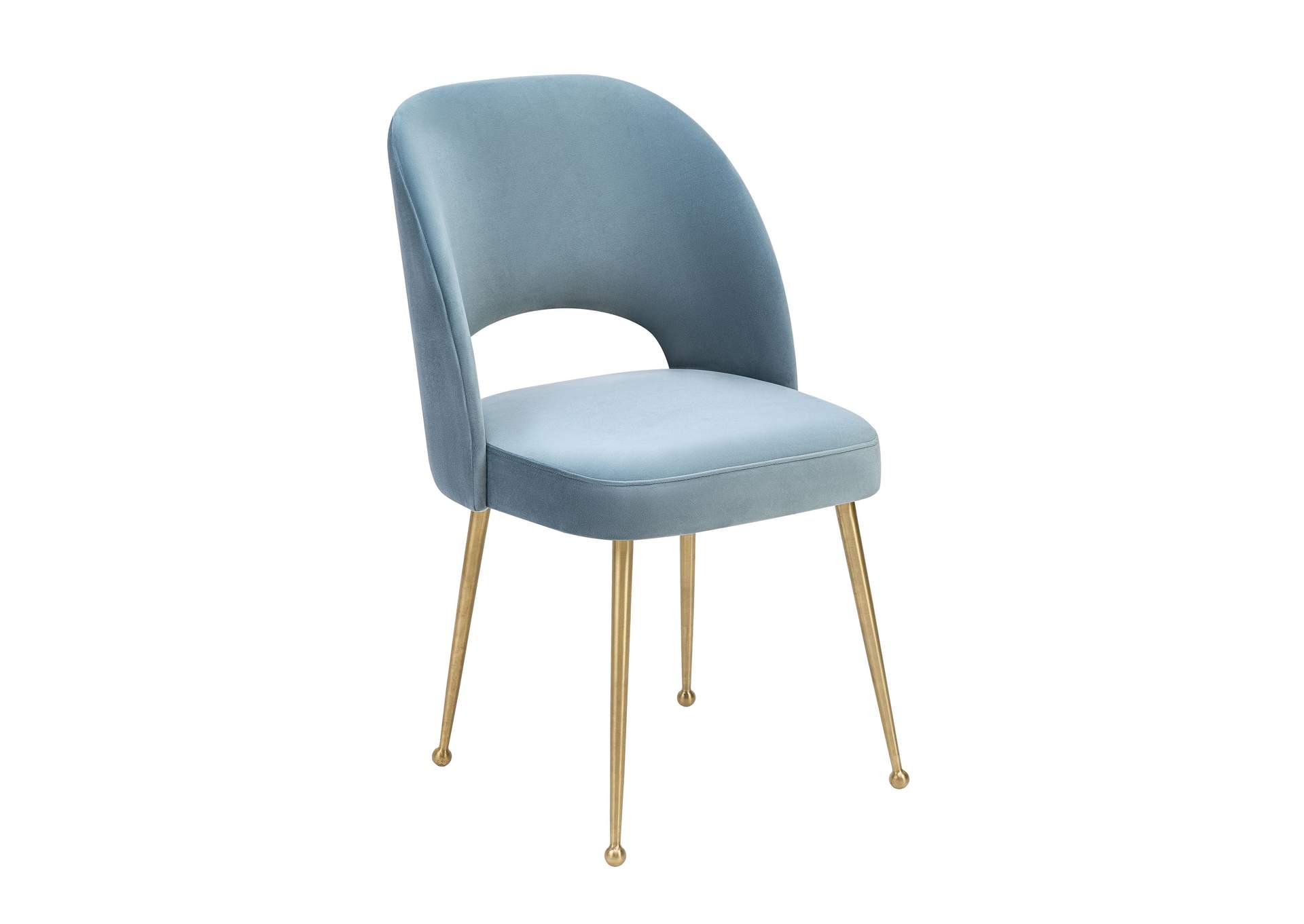 Swell Sea Blue Velvet Chair image 1
