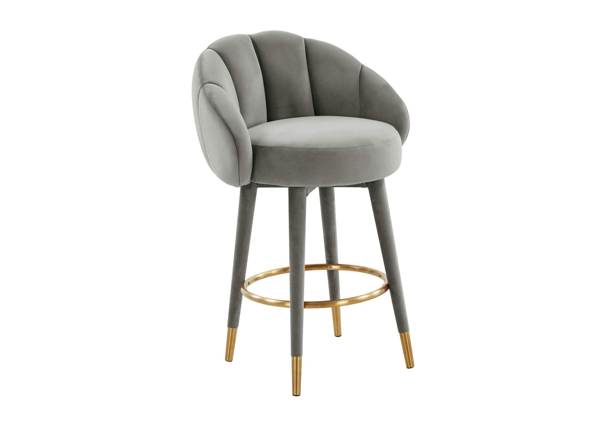 Myla Light Grey Swivel Counter Stool image 1