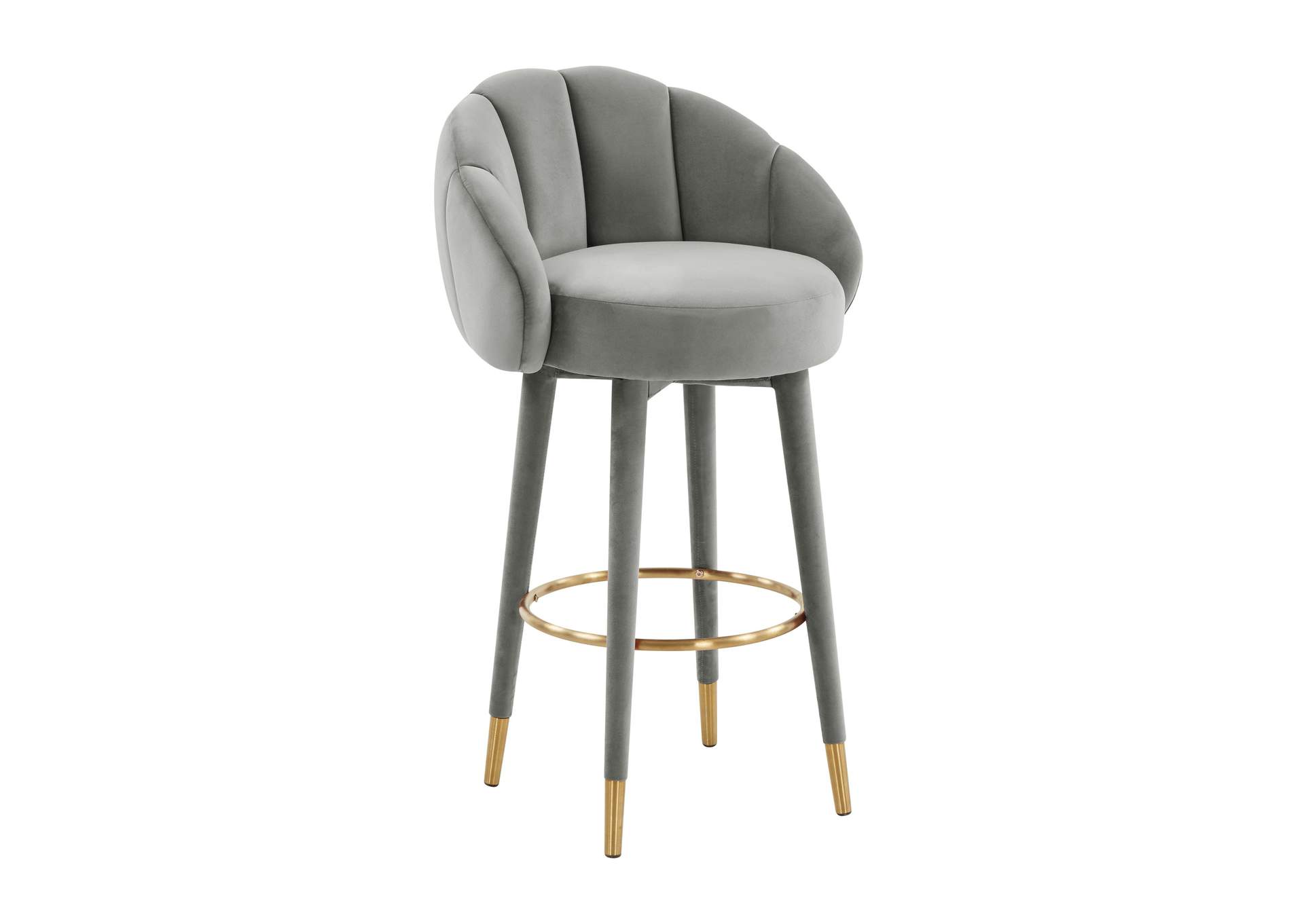 Myla Light Grey Swivel Bar Stool image 1